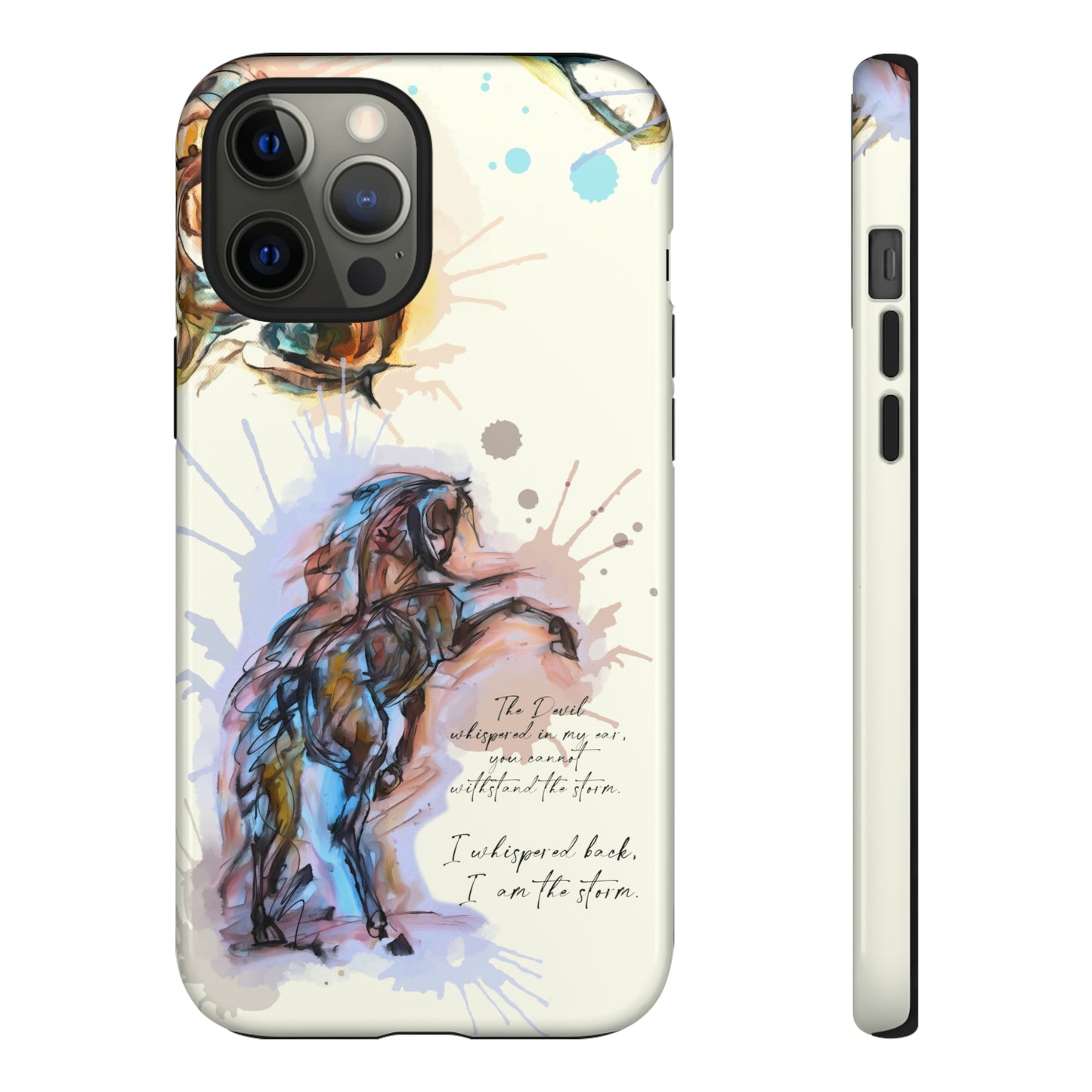 Inspirational Watercolor Horse Horse Lover Gift Study Tough Case Phone Case.