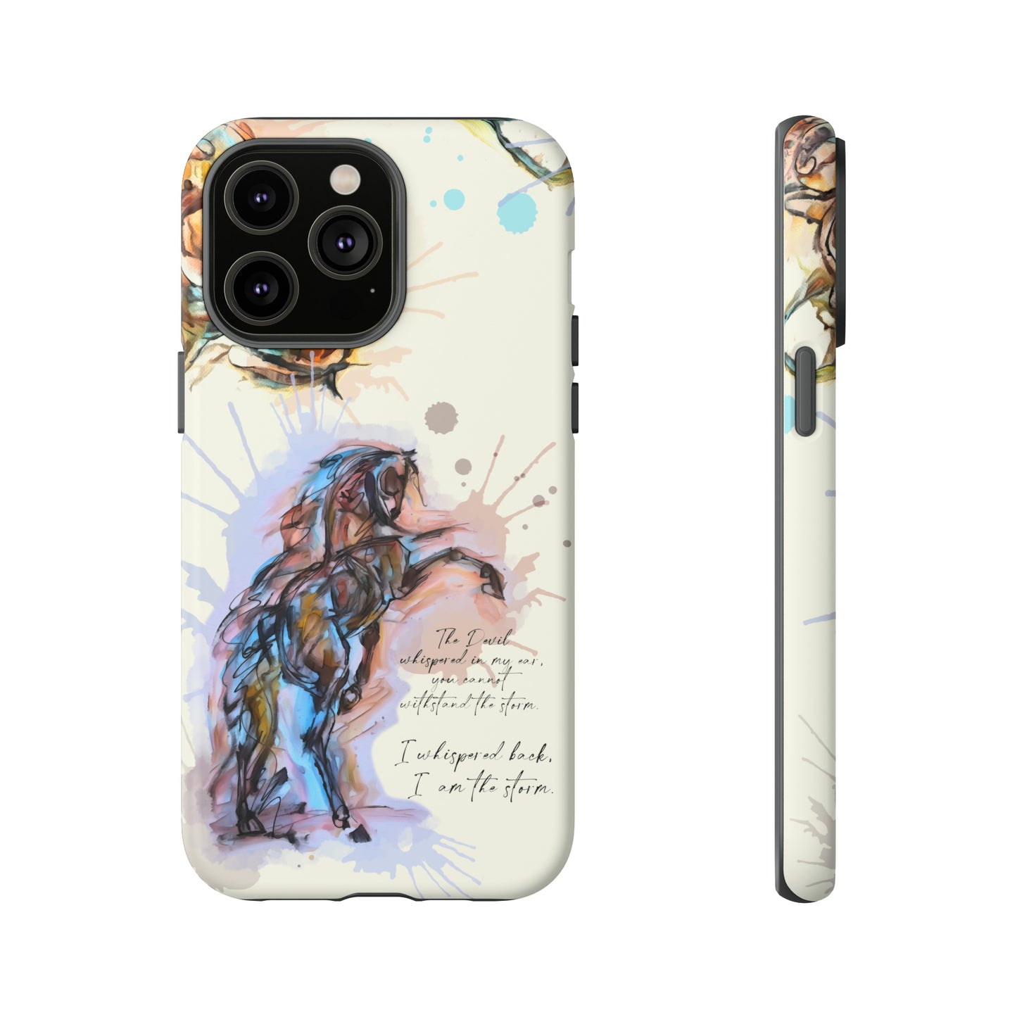 Inspirational Watercolor Horse Horse Lover Gift Study Tough Case Phone Case.