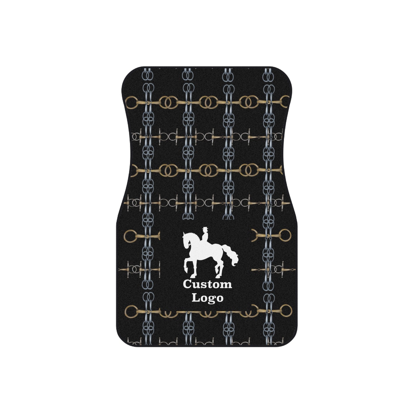 Customizable Black Bit Pattern Car Mats (Set of 4)