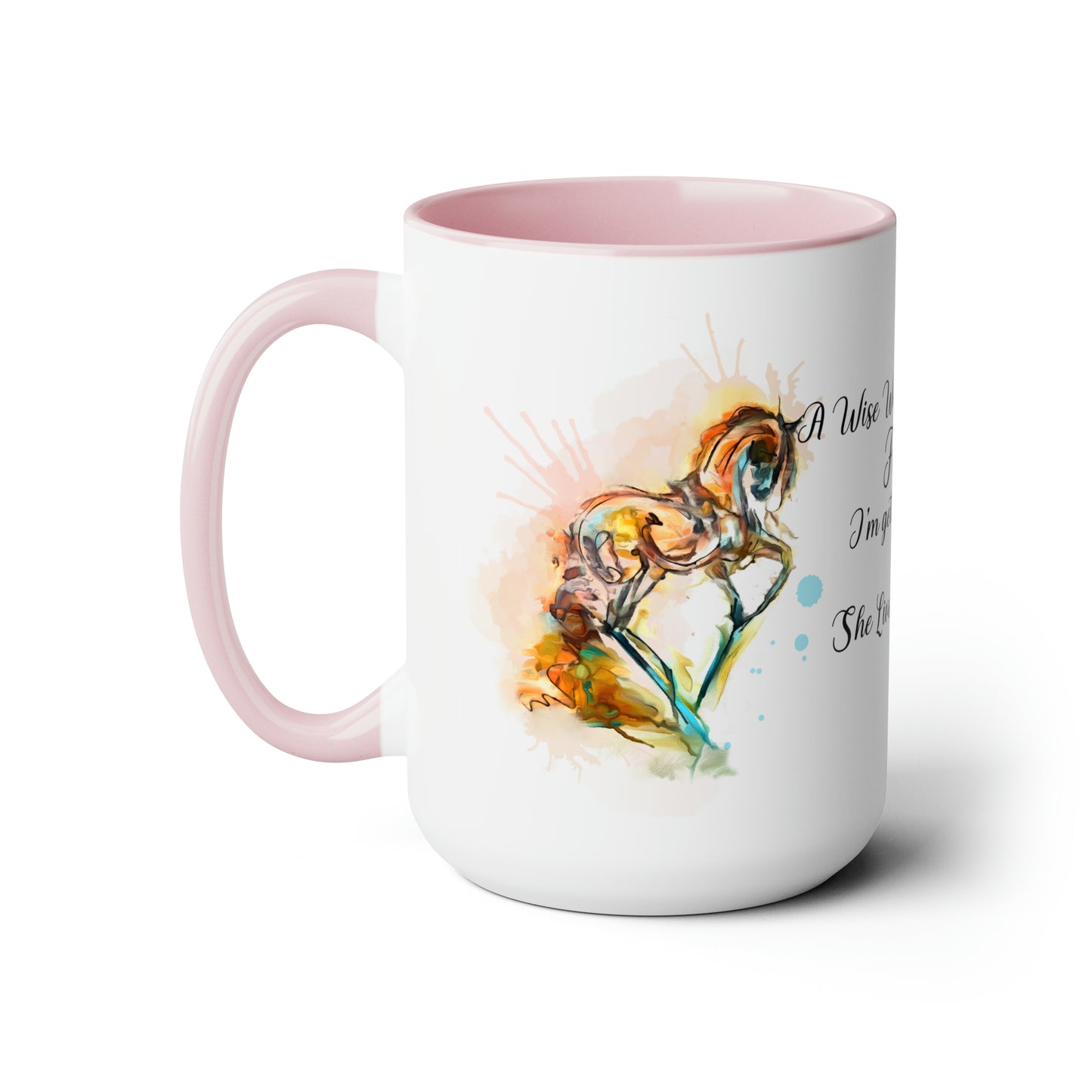 Copy of Copy of Pegasus Water color art . Horse Lover Gift -Two-Tone Coffee Mugs, 15oz