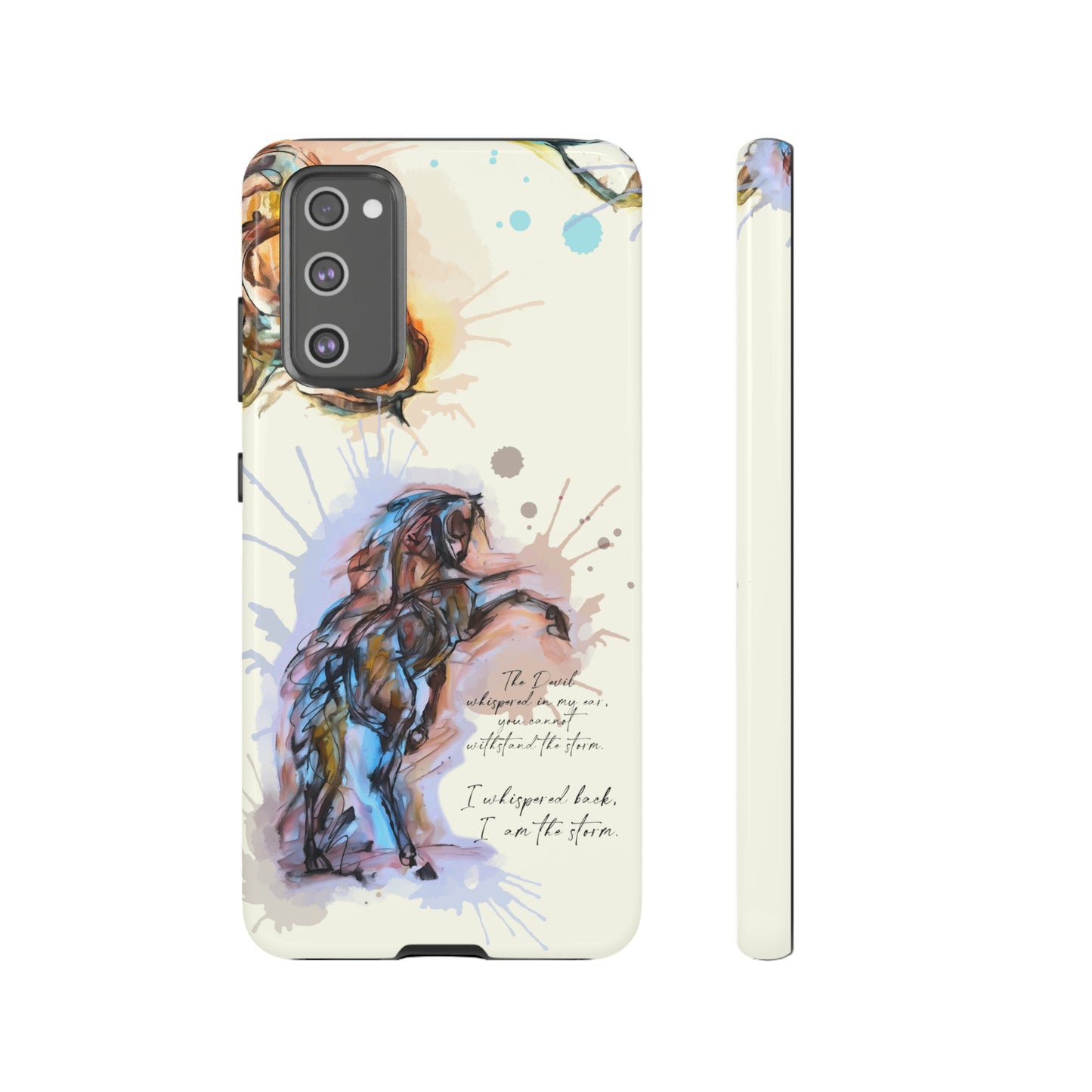 Inspirational Watercolor Horse Horse Lover Gift Study Tough Case Phone Case.