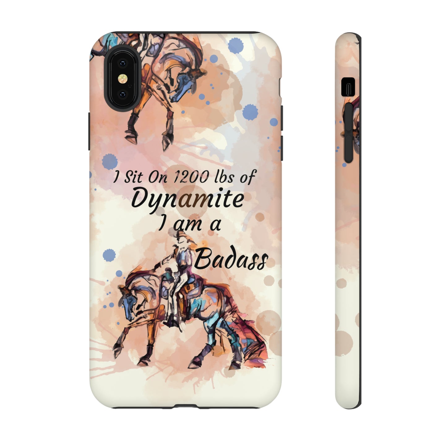 Swearing Western Watercolor Horse Horse Lover Gift Study Tough Case Phone Case.