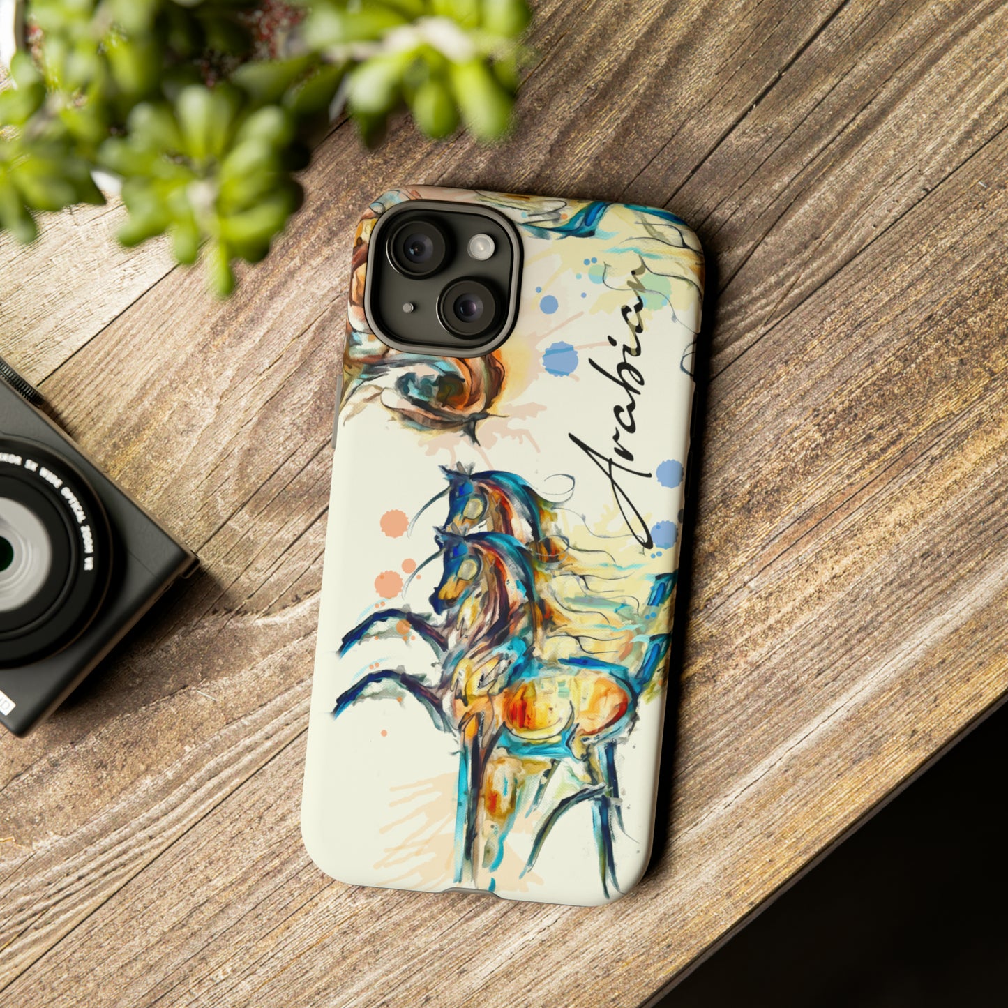 Arabian Watercolor Horse Horse Lover Gift Study Tough Case Phone Case.