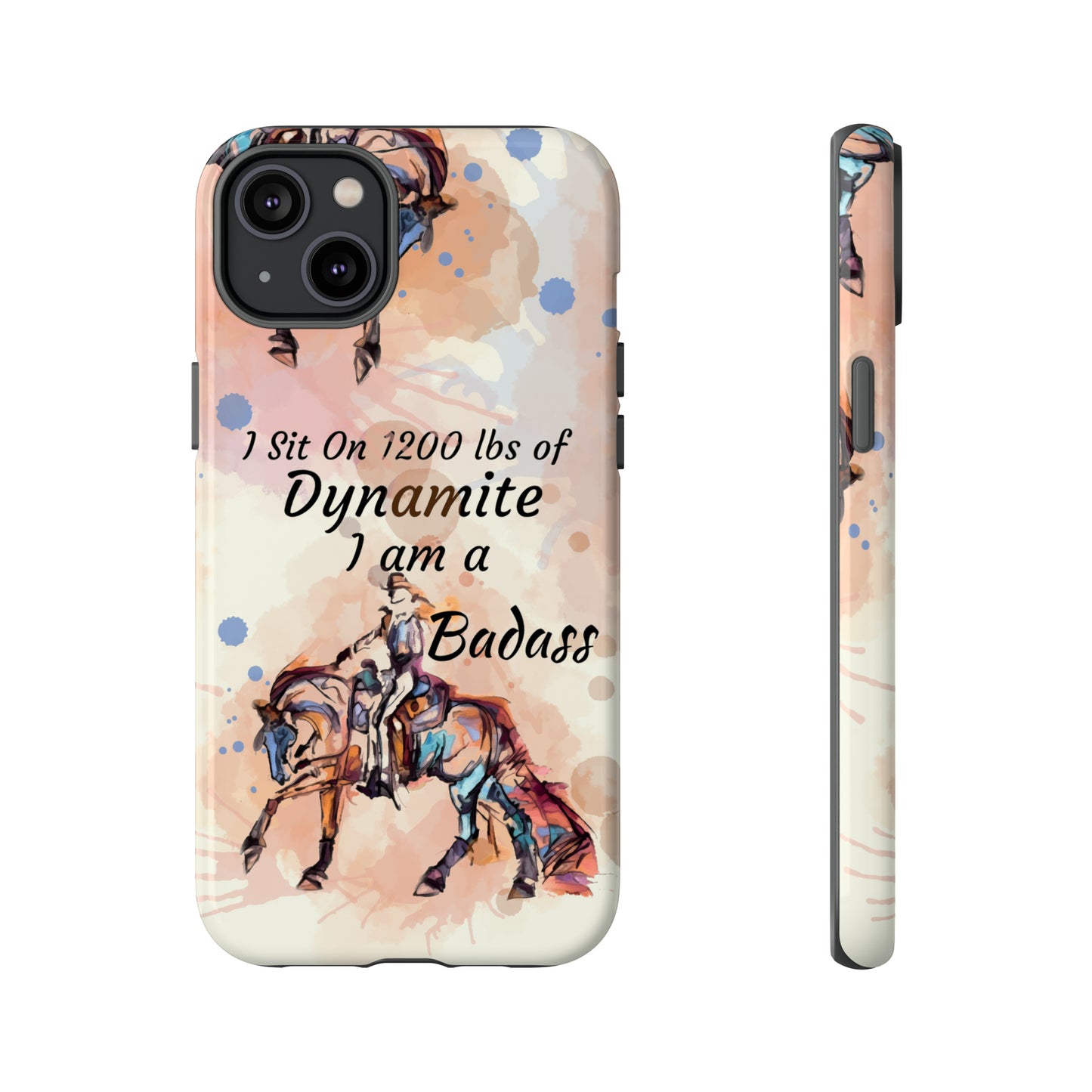 Swearing Western Watercolor Horse Horse Lover Gift Study Tough Case Phone Case.