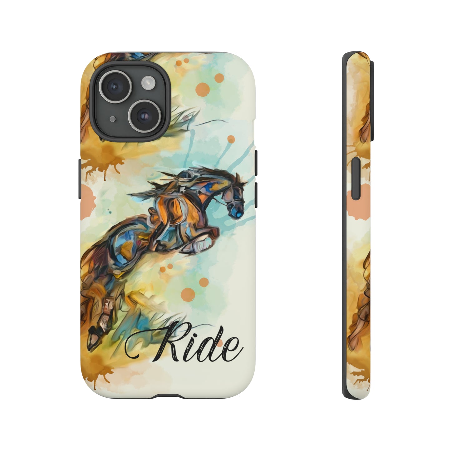 Water color Hunter Jumper Horse arena Study Tough Case Phone Case.
