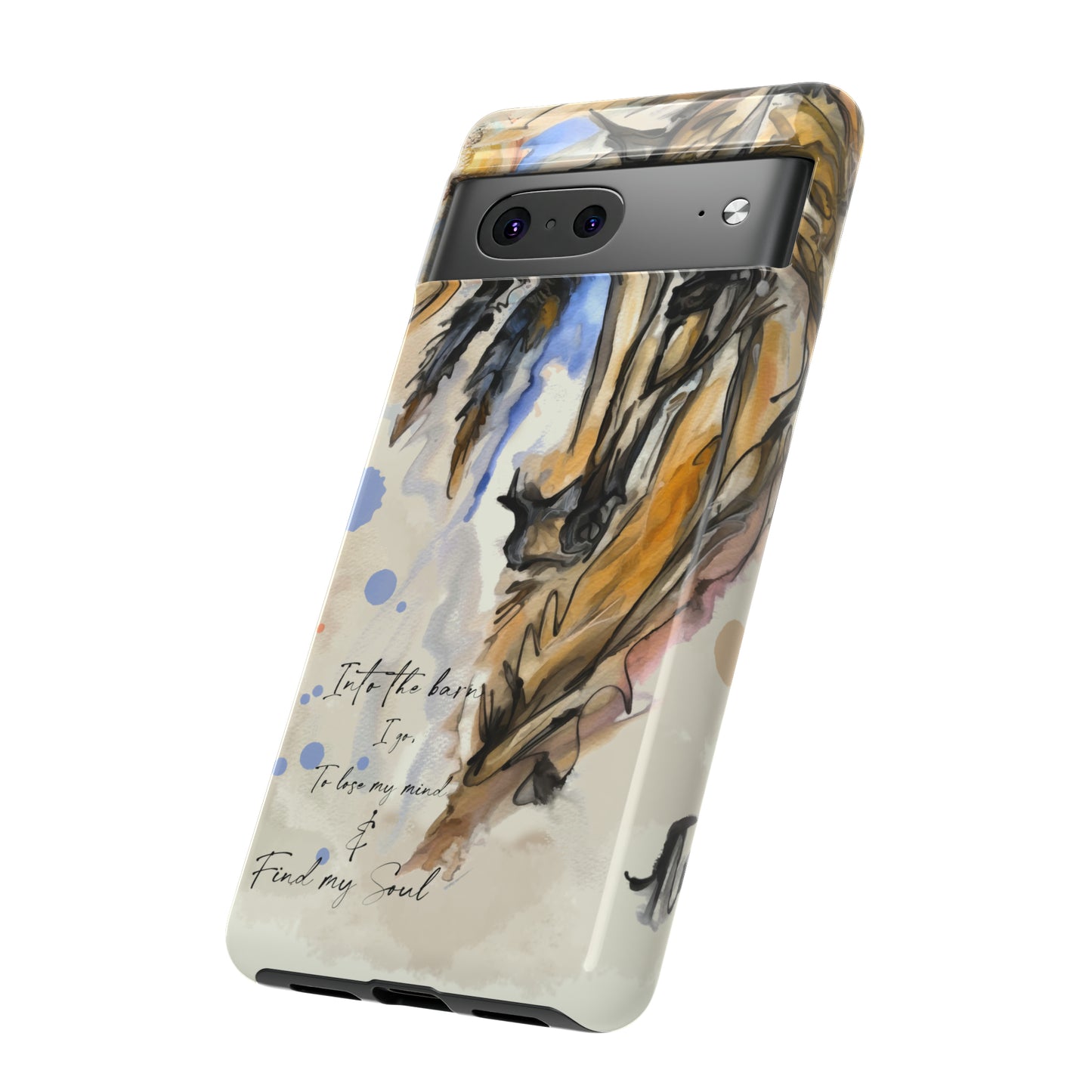 Inspirational Watercolor Horse Horse Lover Gift Study Tough Case Phone Case.