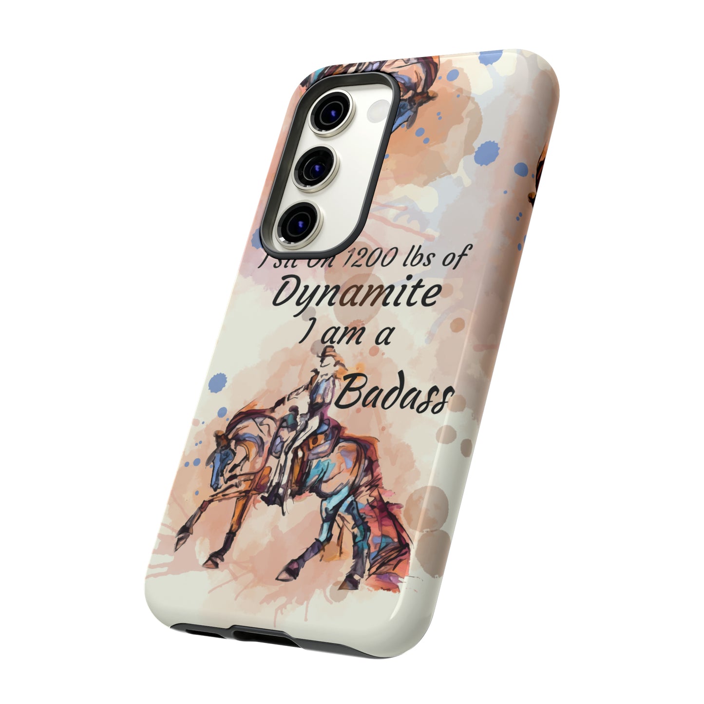 Swearing Western Watercolor Horse Horse Lover Gift Study Tough Case Phone Case.