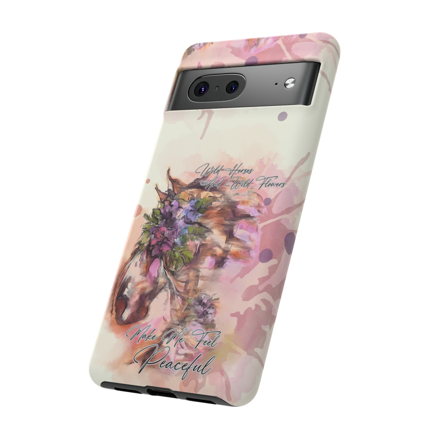 Romantic Equestrian Watercolor Horse Horse Lover Gift Study Tough Case Phone Case.