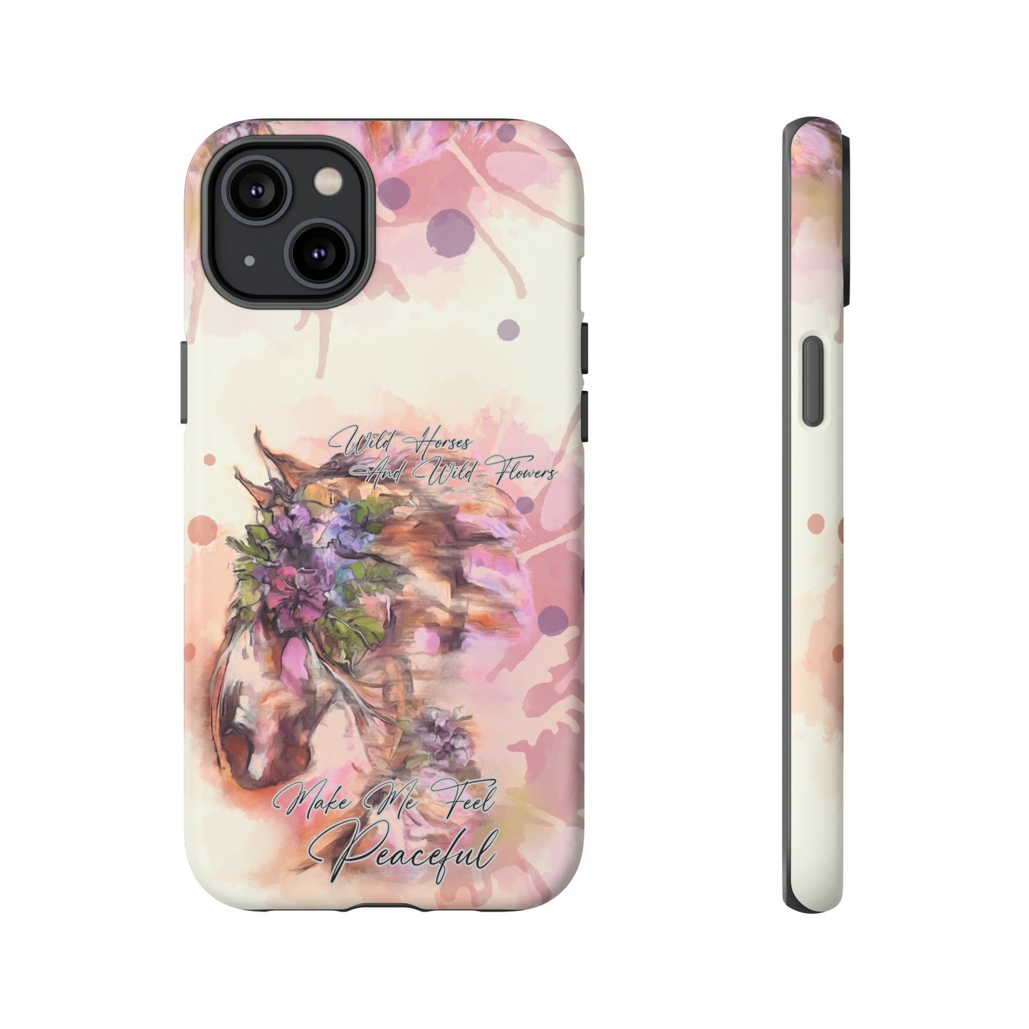 Romantic Equestrian Watercolor Horse Horse Lover Gift Study Tough Case Phone Case.