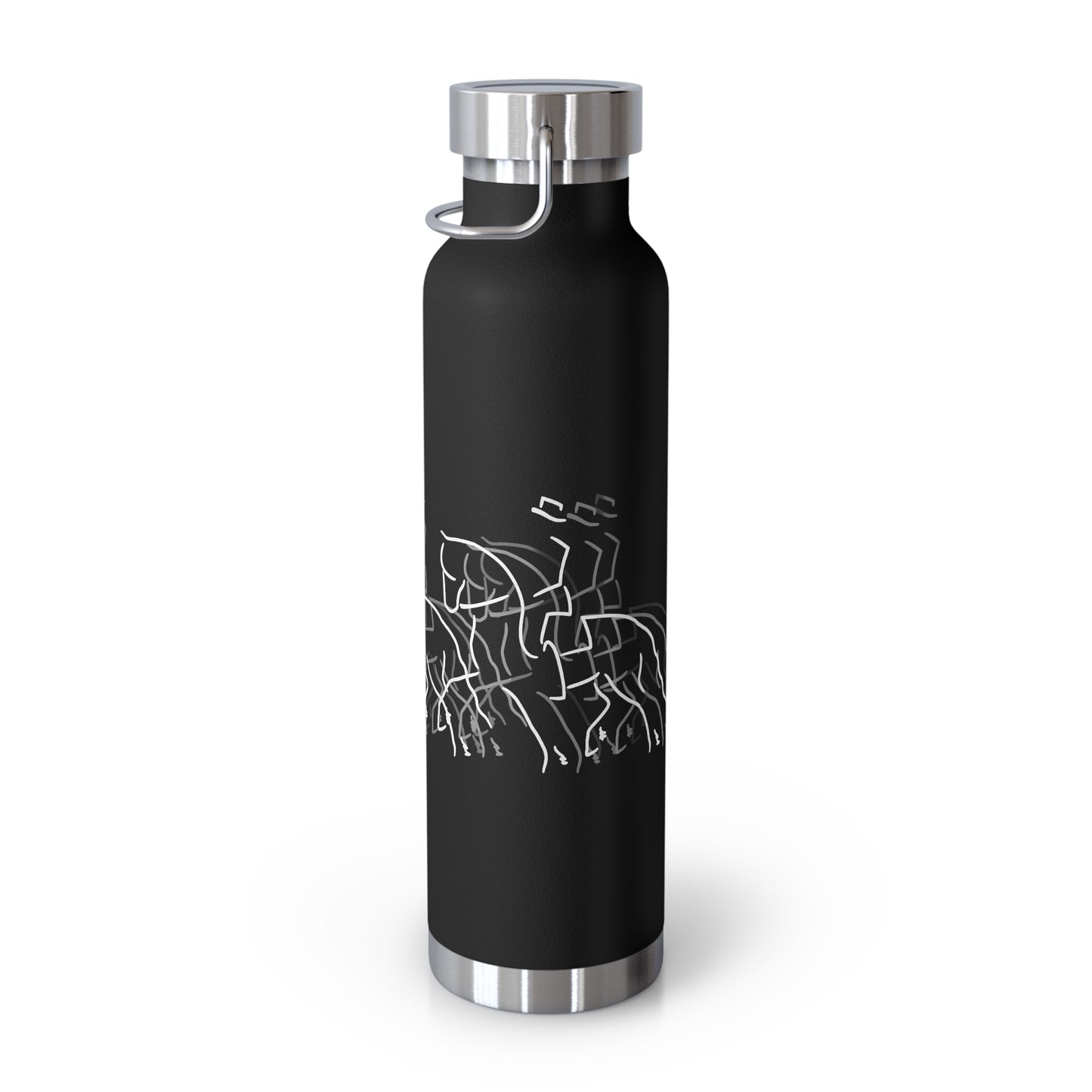 Jenny Veenstra Graphic Dressage color Copper Vacuum Insulated Bottle, 22oz