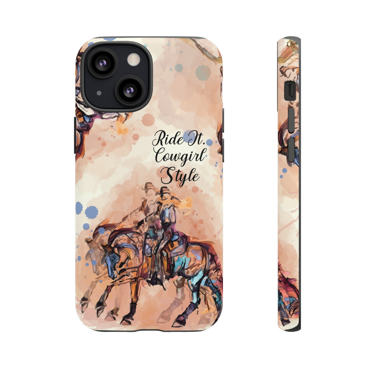 Raunchy Western Horse Watercolor Horse Horse Lover Gift Study Tough Case Phone Case.