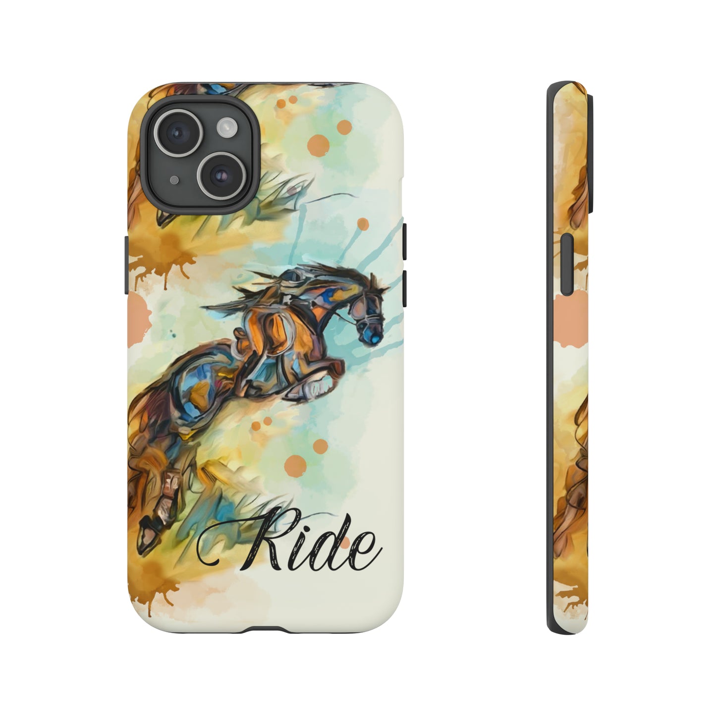 Water color Hunter Jumper Horse arena Study Tough Case Phone Case.