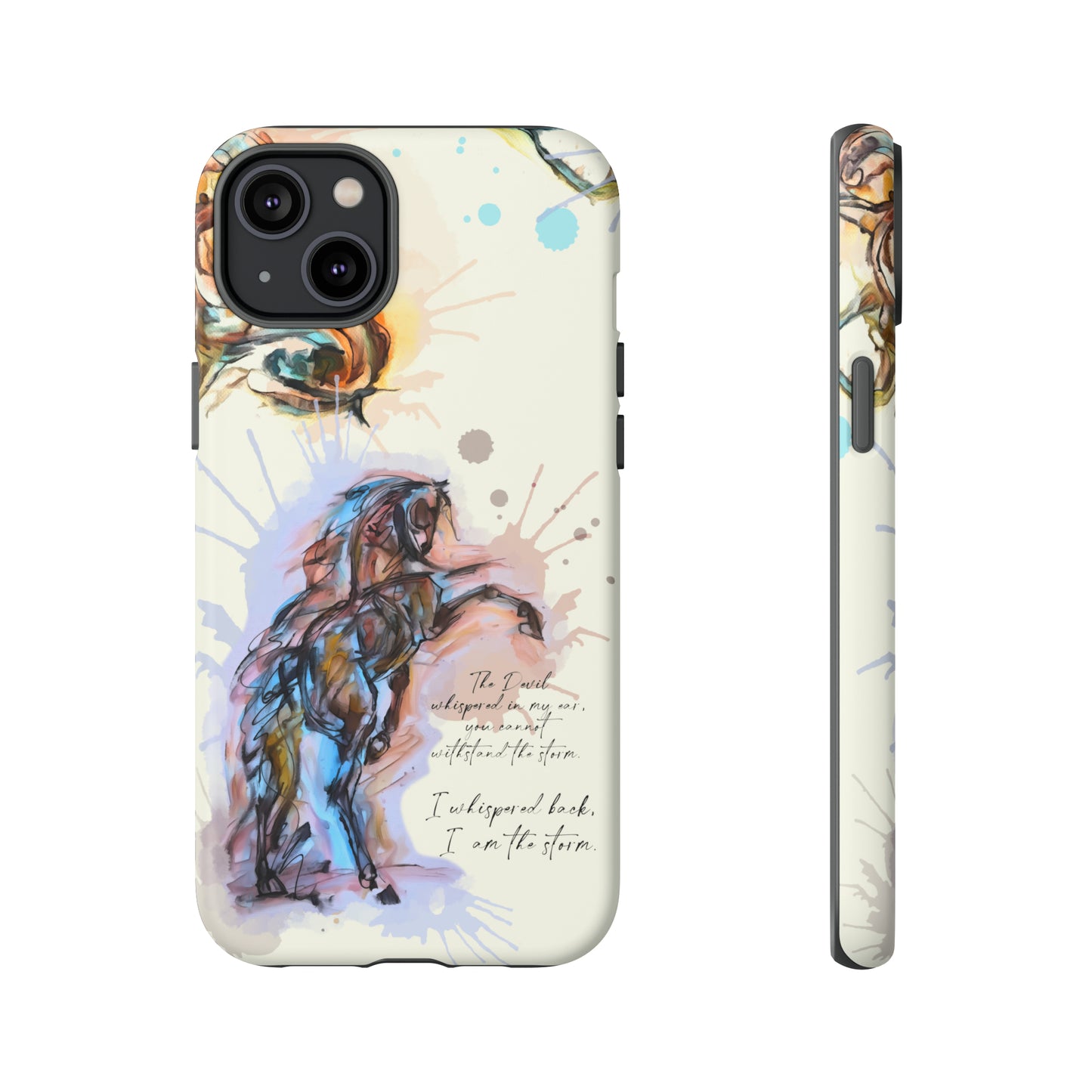 Inspirational Watercolor Horse Horse Lover Gift Study Tough Case Phone Case.