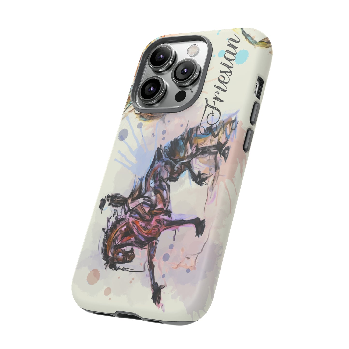 Friesian Watercolor Horse Horse Lover Gift Study Tough Case Phone Case.