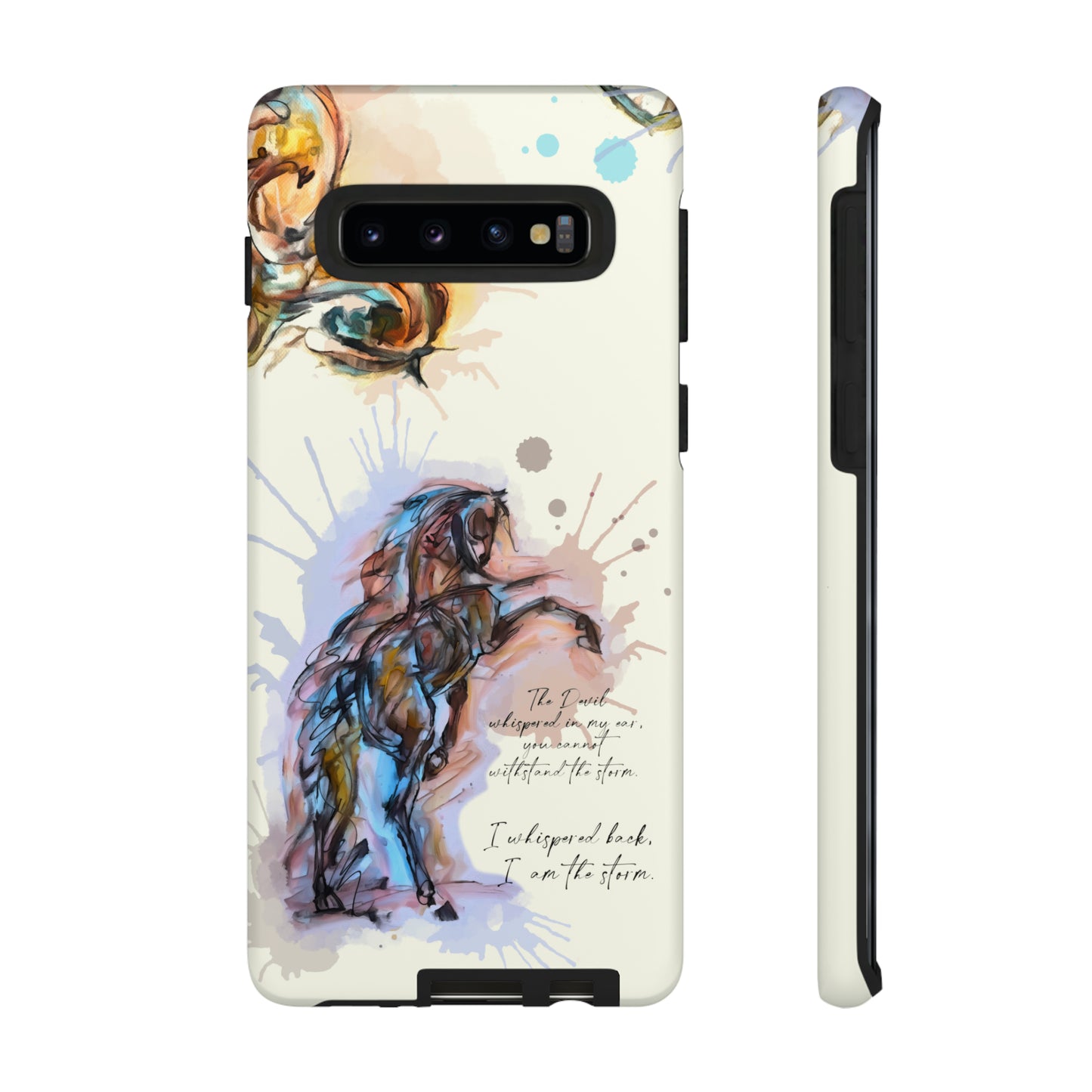 Inspirational Watercolor Horse Horse Lover Gift Study Tough Case Phone Case.