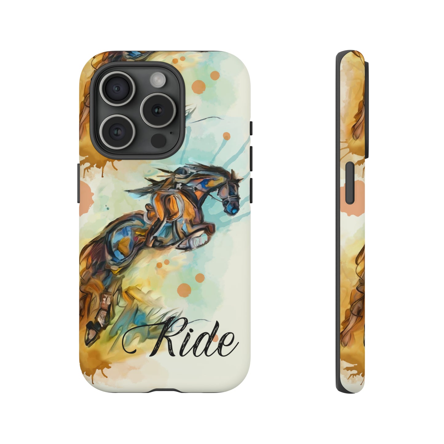 Water color Hunter Jumper Horse arena Study Tough Case Phone Case.