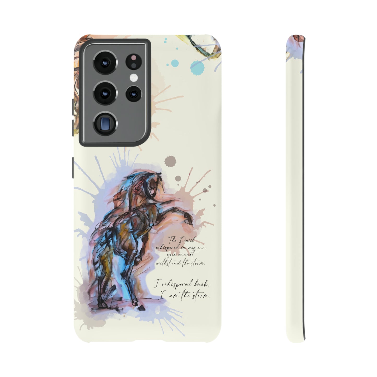 Inspirational Watercolor Horse Horse Lover Gift Study Tough Case Phone Case.