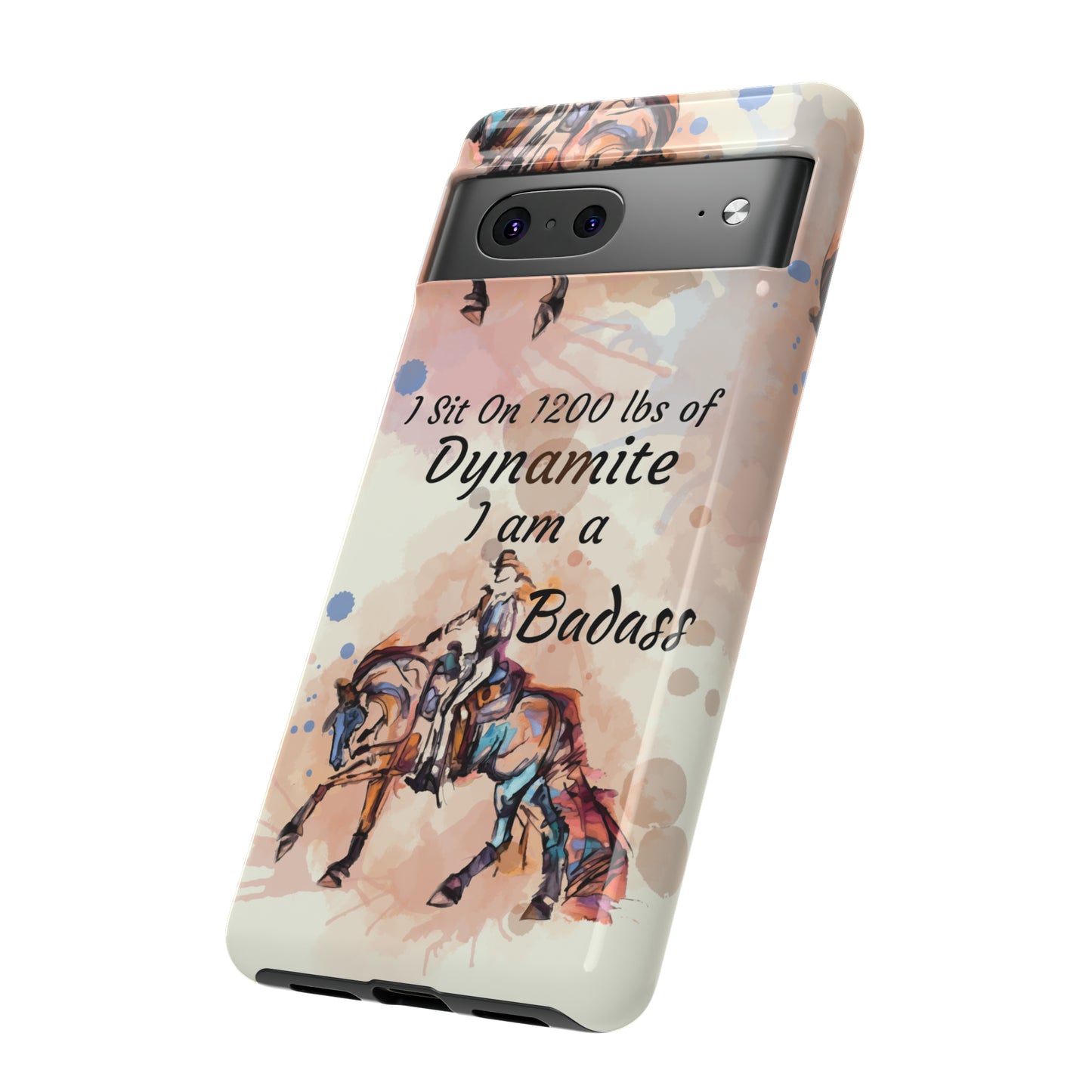 Swearing Western Watercolor Horse Horse Lover Gift Study Tough Case Phone Case.
