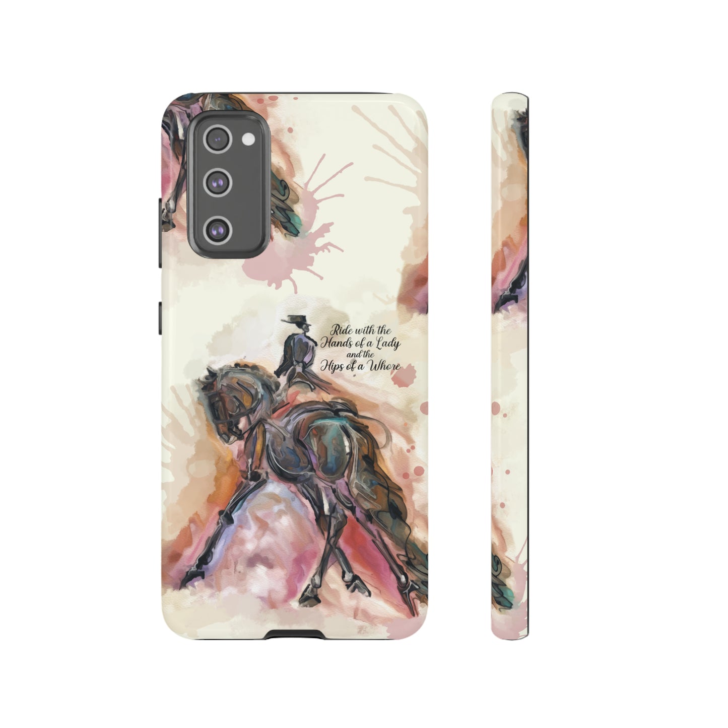 Raunchy Dressage Watercolor Horse Horse Lover Gift Study Tough Case Phone Case.