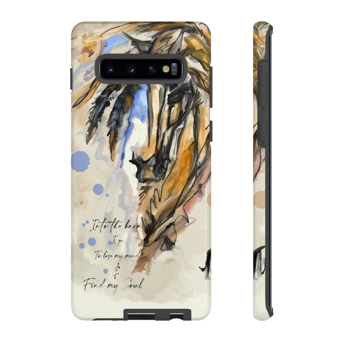 Inspirational Watercolor Horse Horse Lover Gift Study Tough Case Phone Case.