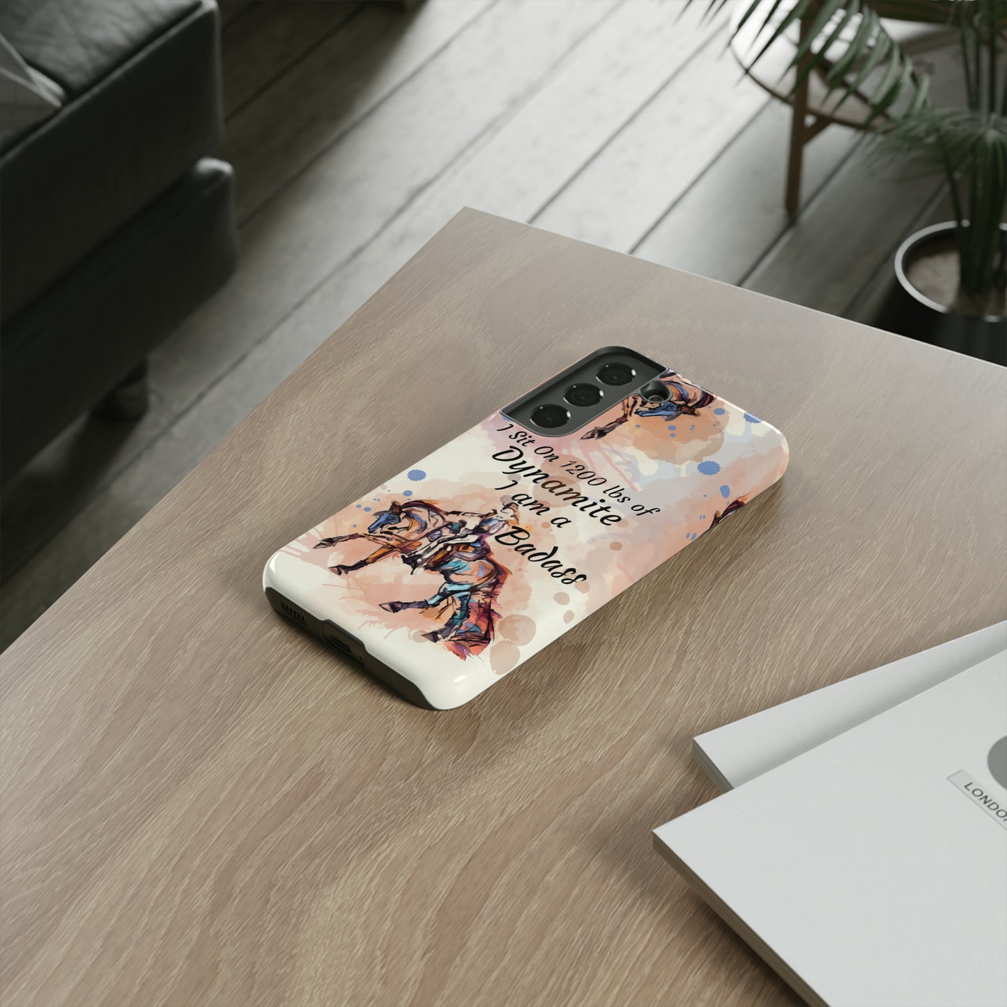 Swearing Western Watercolor Horse Horse Lover Gift Study Tough Case Phone Case.