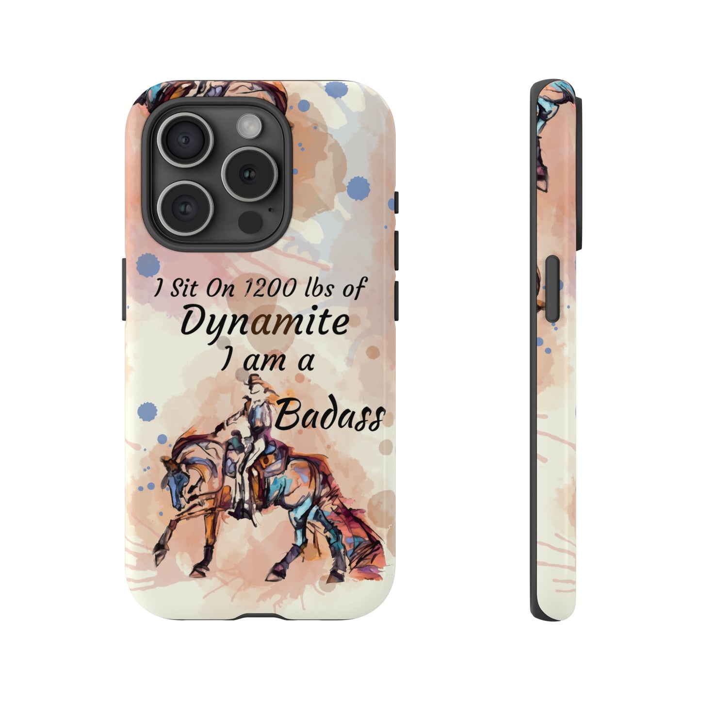 Swearing Western Watercolor Horse Horse Lover Gift Study Tough Case Phone Case.