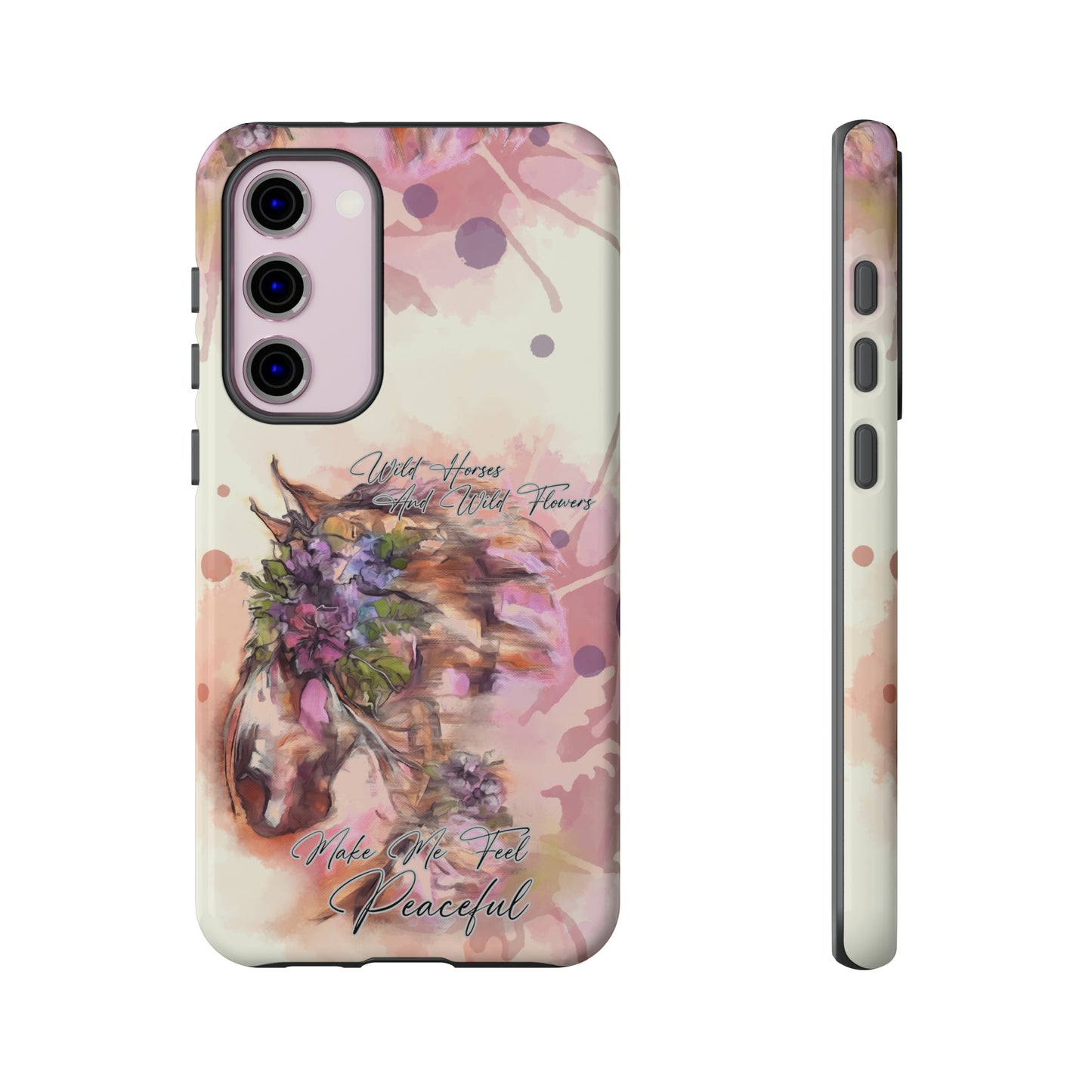 Romantic Equestrian Watercolor Horse Horse Lover Gift Study Tough Case Phone Case.