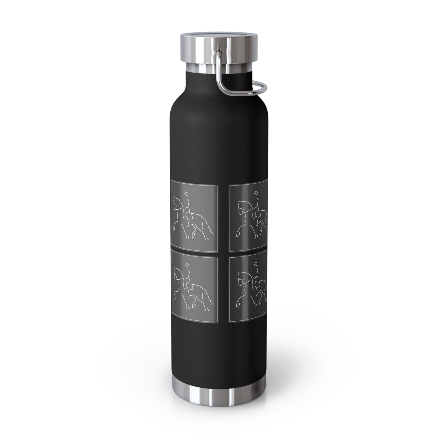 Jenny Veenstra Logo Graphic Friesian color Copper Vacuum Insulated Bottle, 22oz