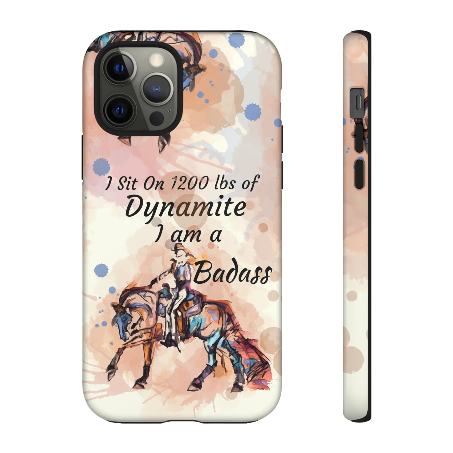 Swearing Western Watercolor Horse Horse Lover Gift Study Tough Case Phone Case.