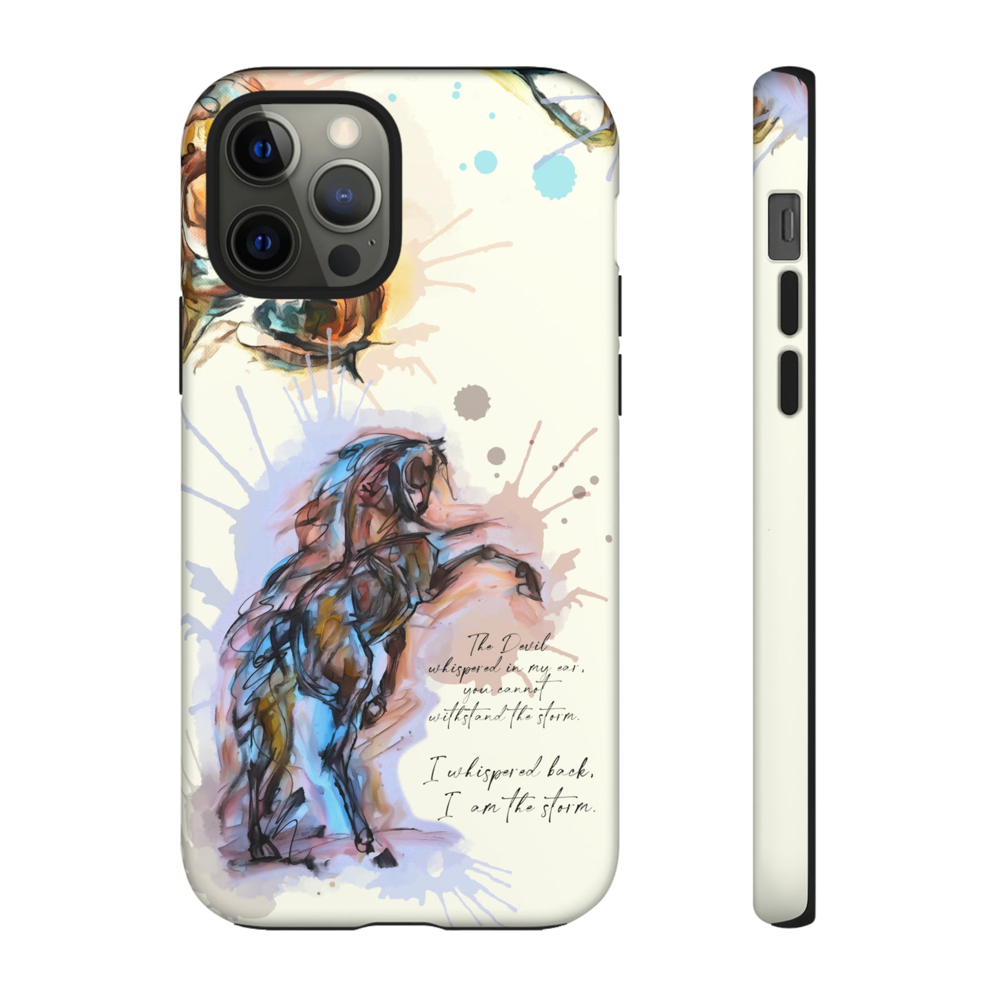 Inspirational Watercolor Horse Horse Lover Gift Study Tough Case Phone Case.