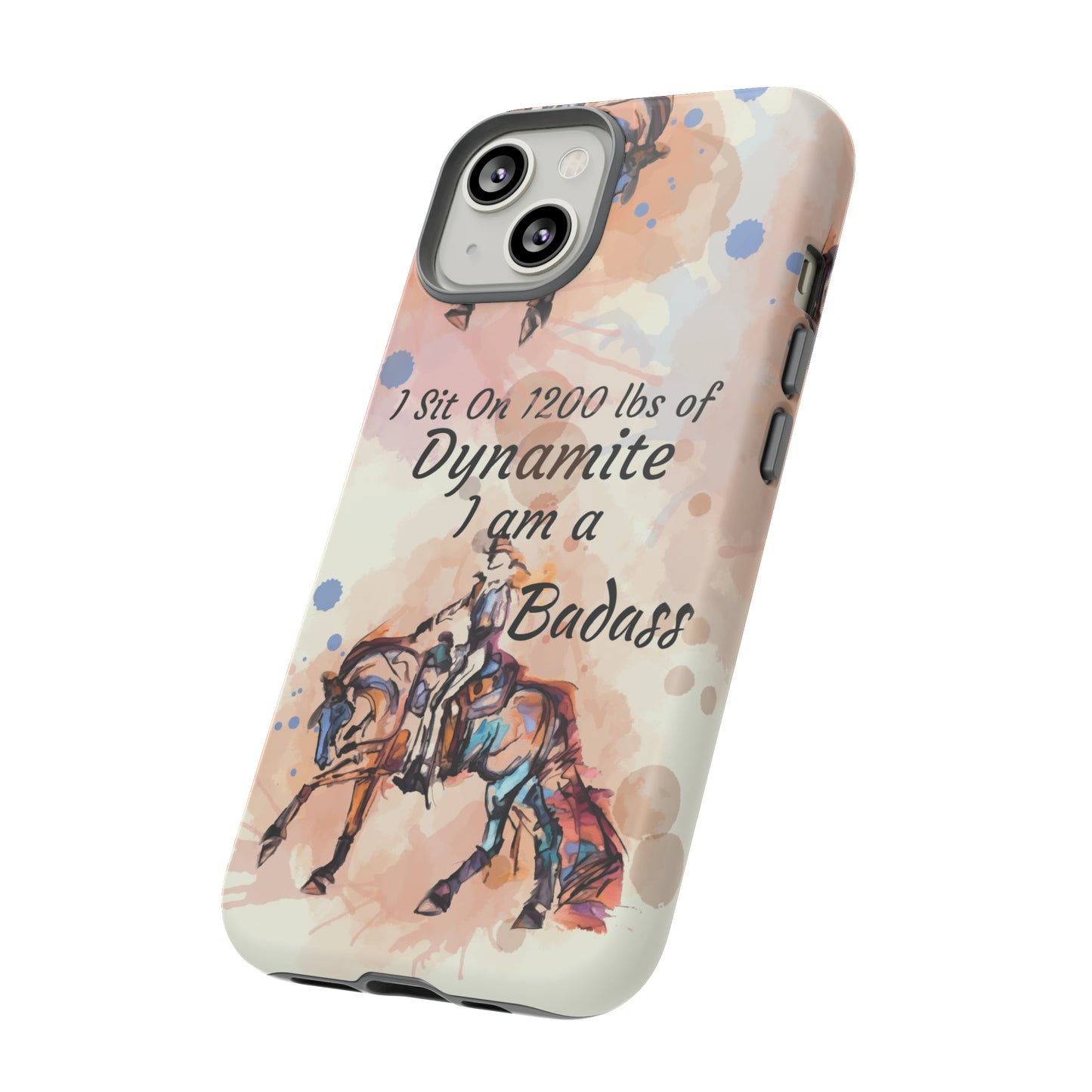 Swearing Western Watercolor Horse Horse Lover Gift Study Tough Case Phone Case.