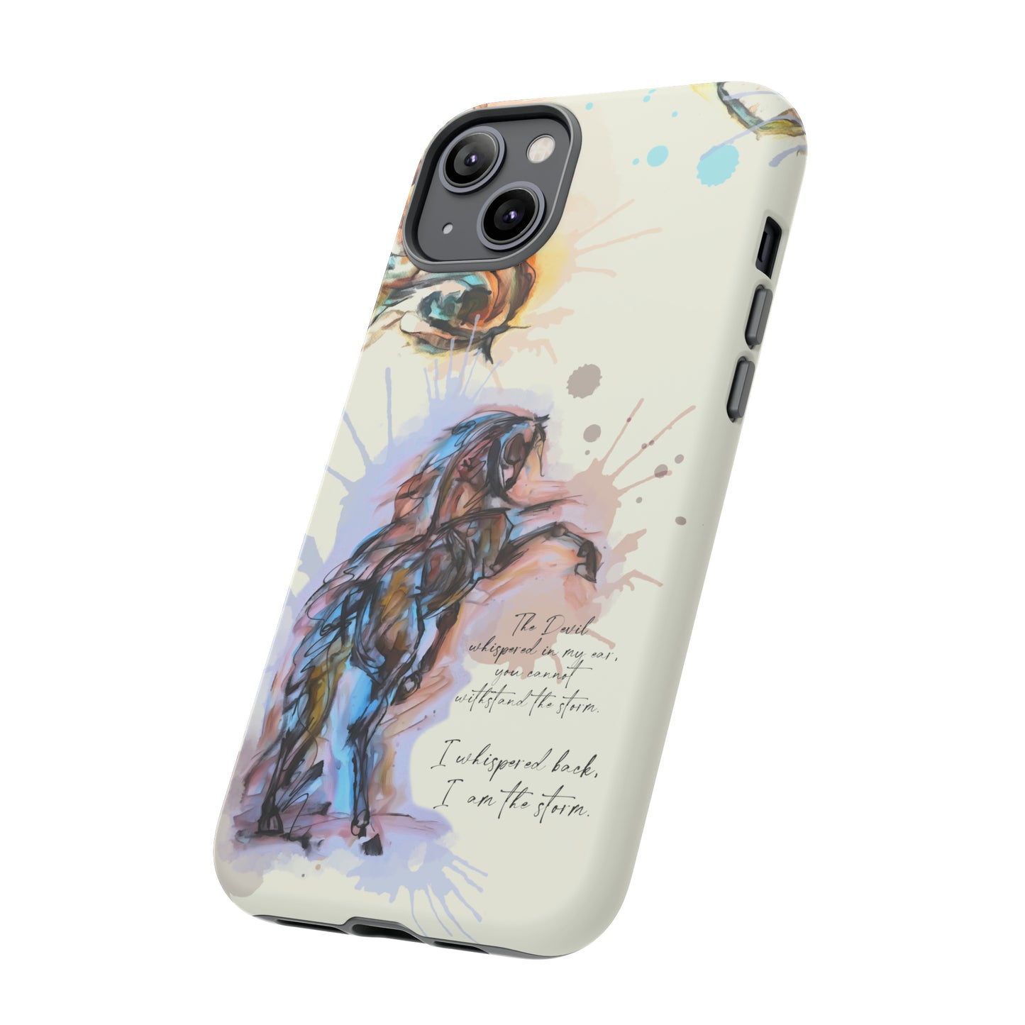 Inspirational Watercolor Horse Horse Lover Gift Study Tough Case Phone Case.