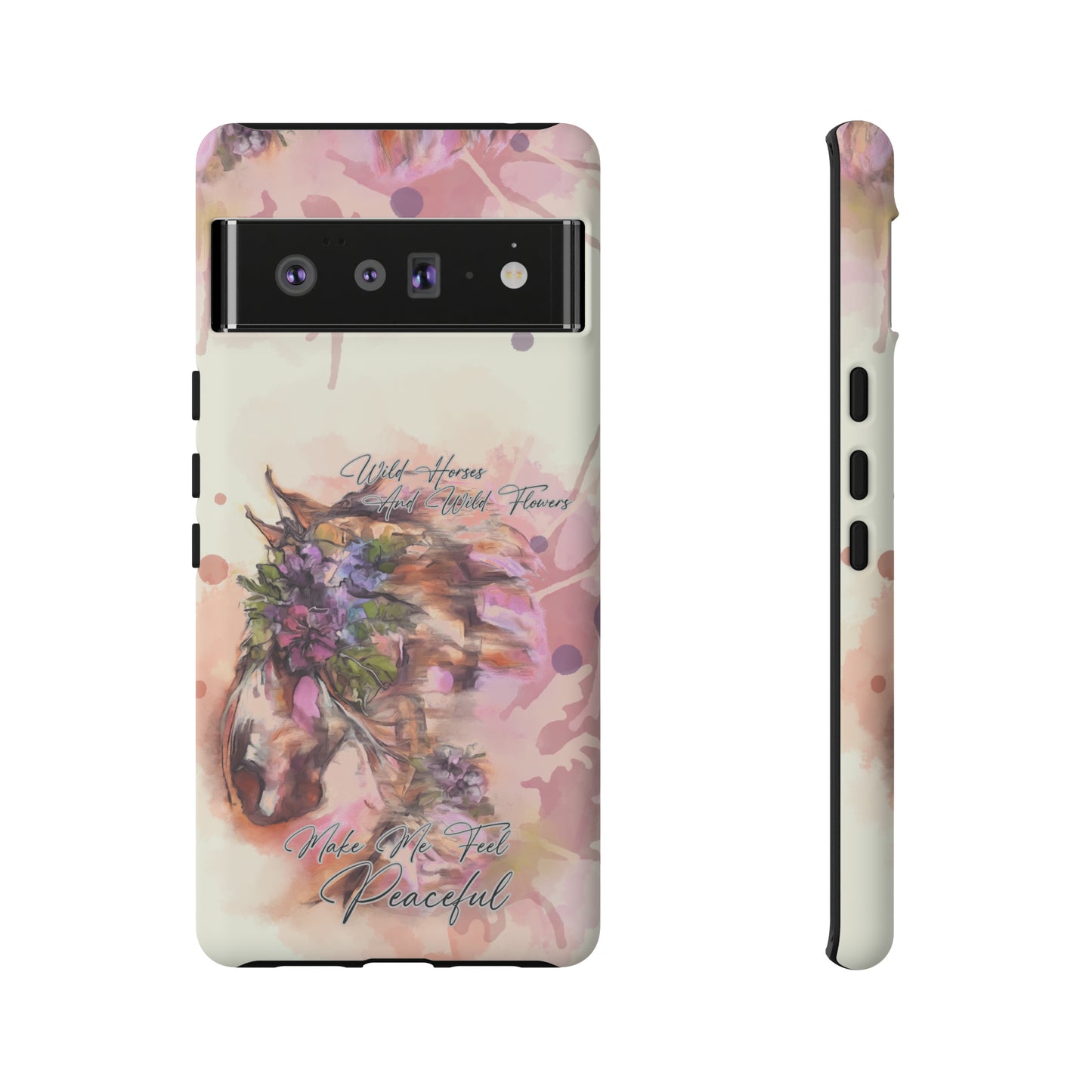 Romantic Equestrian Watercolor Horse Horse Lover Gift Study Tough Case Phone Case.