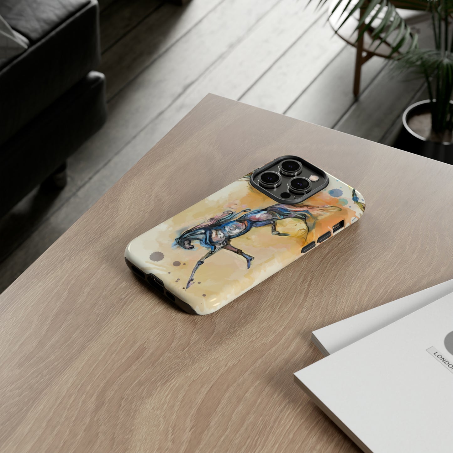 Watercolor Horse Horse Lover Gift Study Tough Case Phone Case.