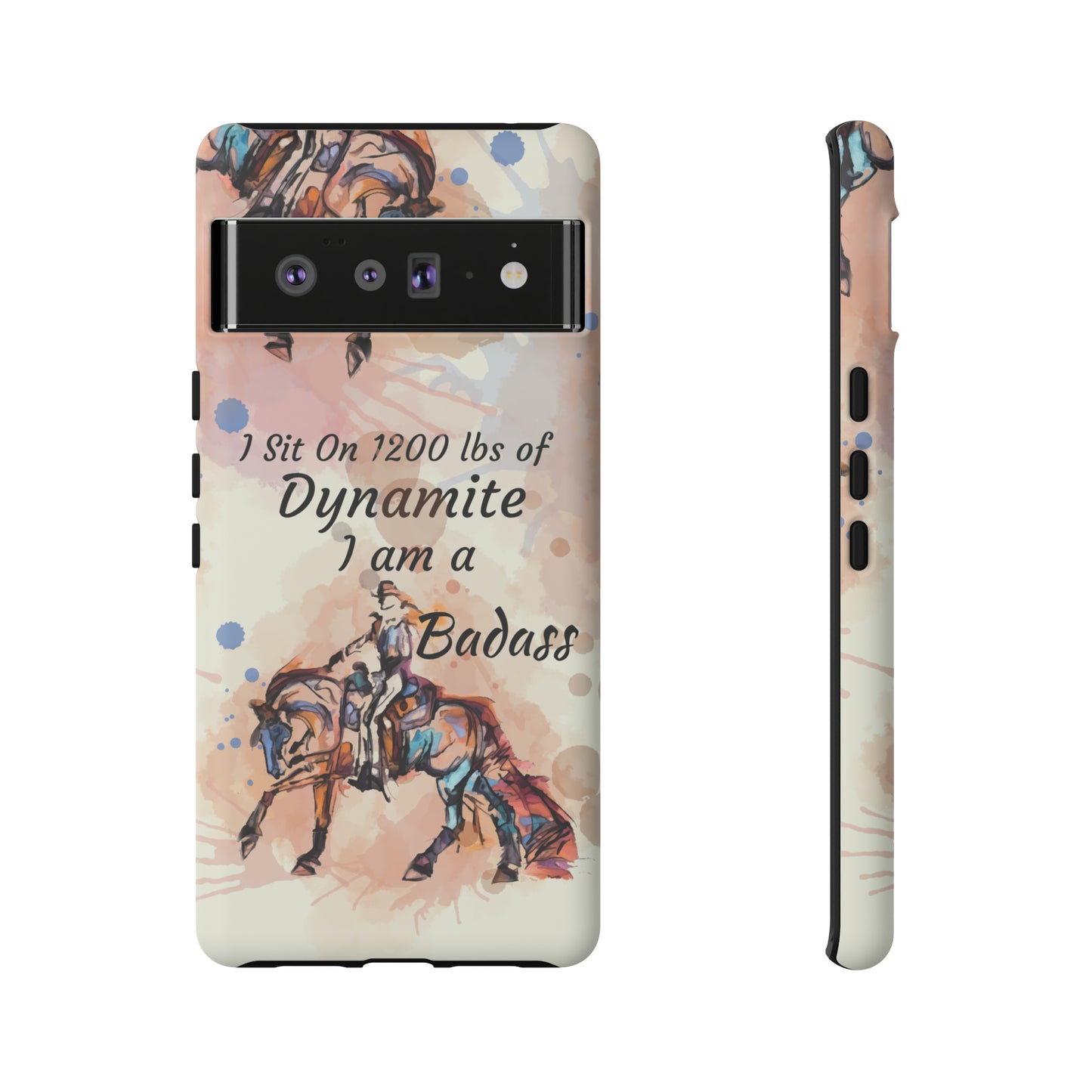 Swearing Western Watercolor Horse Horse Lover Gift Study Tough Case Phone Case.