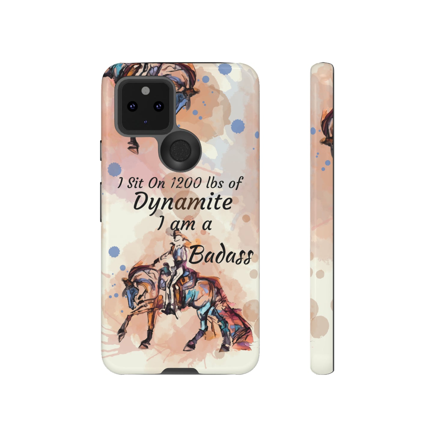 Swearing Western Watercolor Horse Horse Lover Gift Study Tough Case Phone Case.