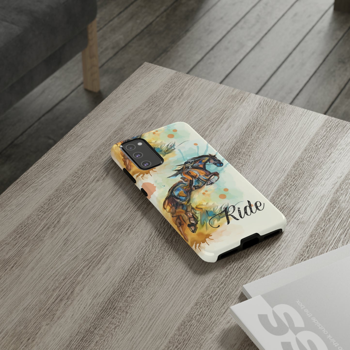 Water color Hunter Jumper Horse arena Study Tough Case Phone Case.