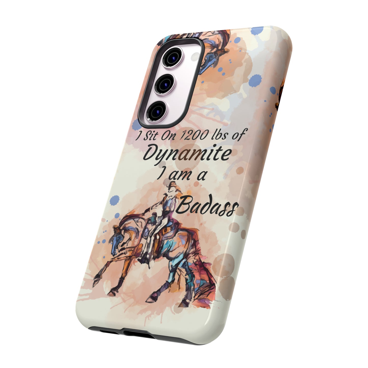 Swearing Western Watercolor Horse Horse Lover Gift Study Tough Case Phone Case.