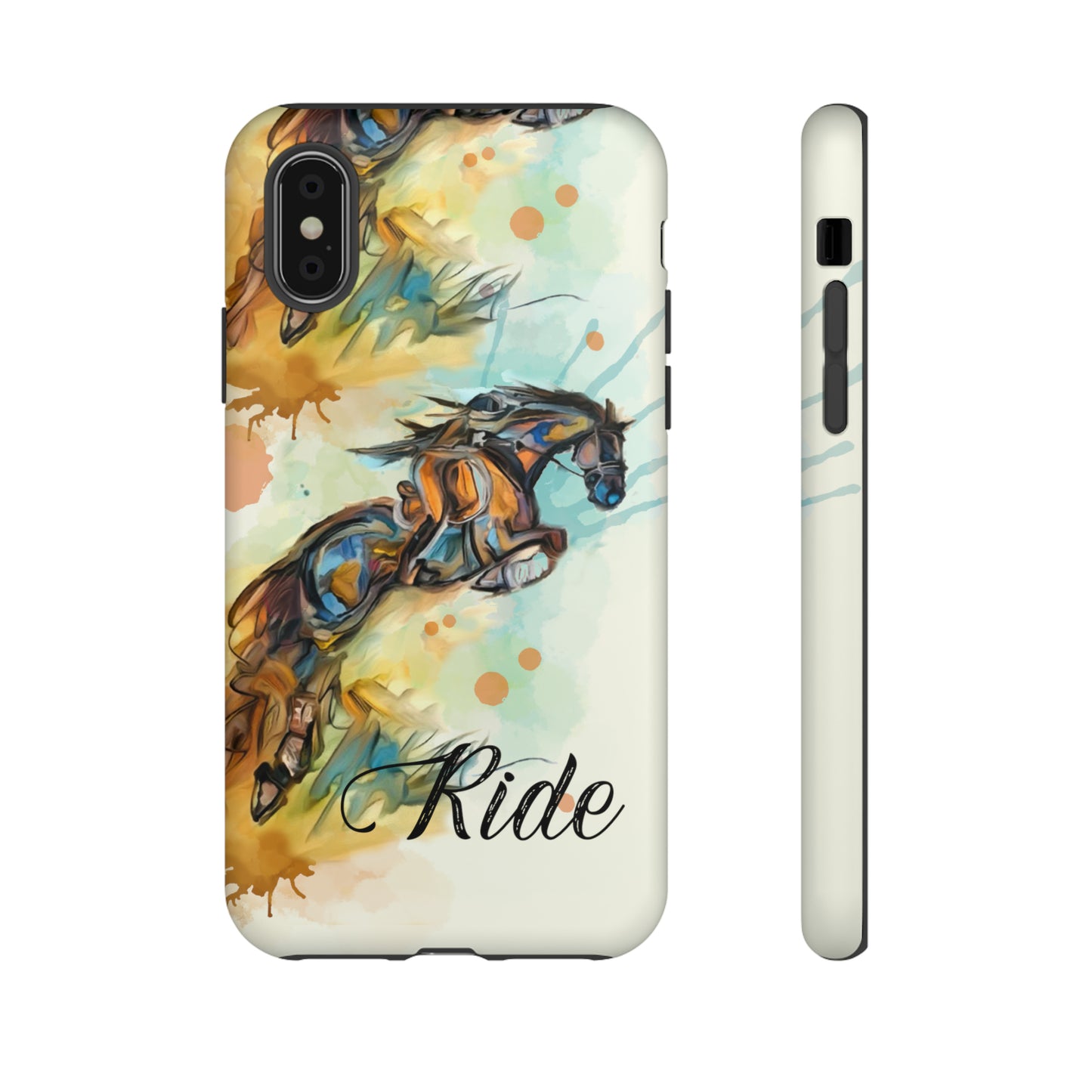 Water color Hunter Jumper Horse arena Study Tough Case Phone Case.