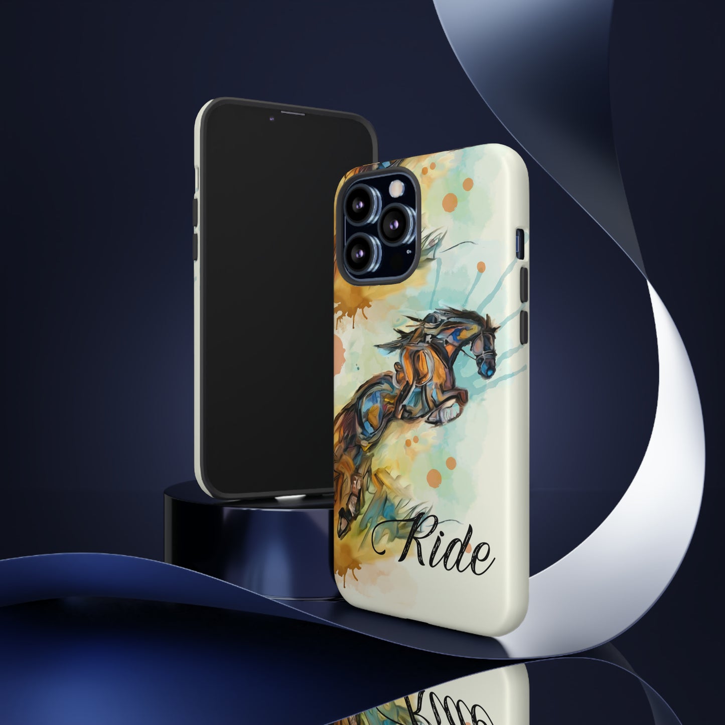 Water color Hunter Jumper Horse arena Study Tough Case Phone Case.