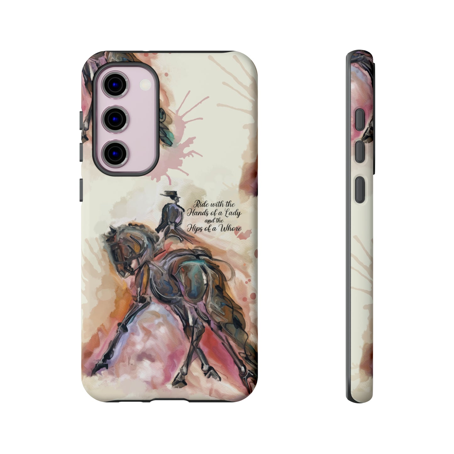 Raunchy Dressage Watercolor Horse Horse Lover Gift Study Tough Case Phone Case.