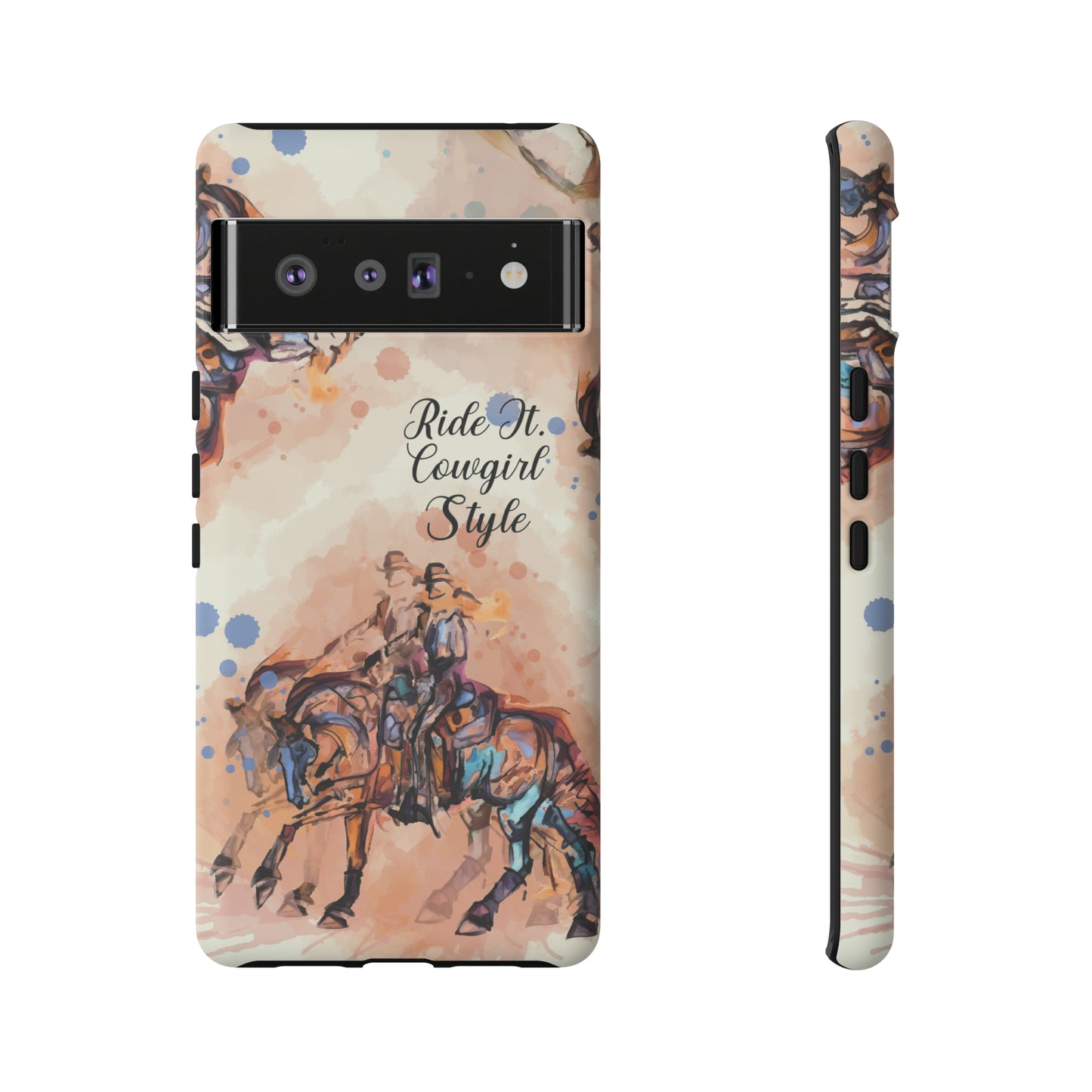 Raunchy Western Horse Watercolor Horse Horse Lover Gift Study Tough Case Phone Case.
