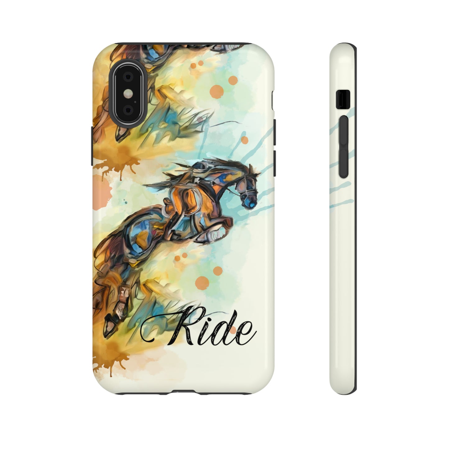 Water color Hunter Jumper Horse arena Study Tough Case Phone Case.