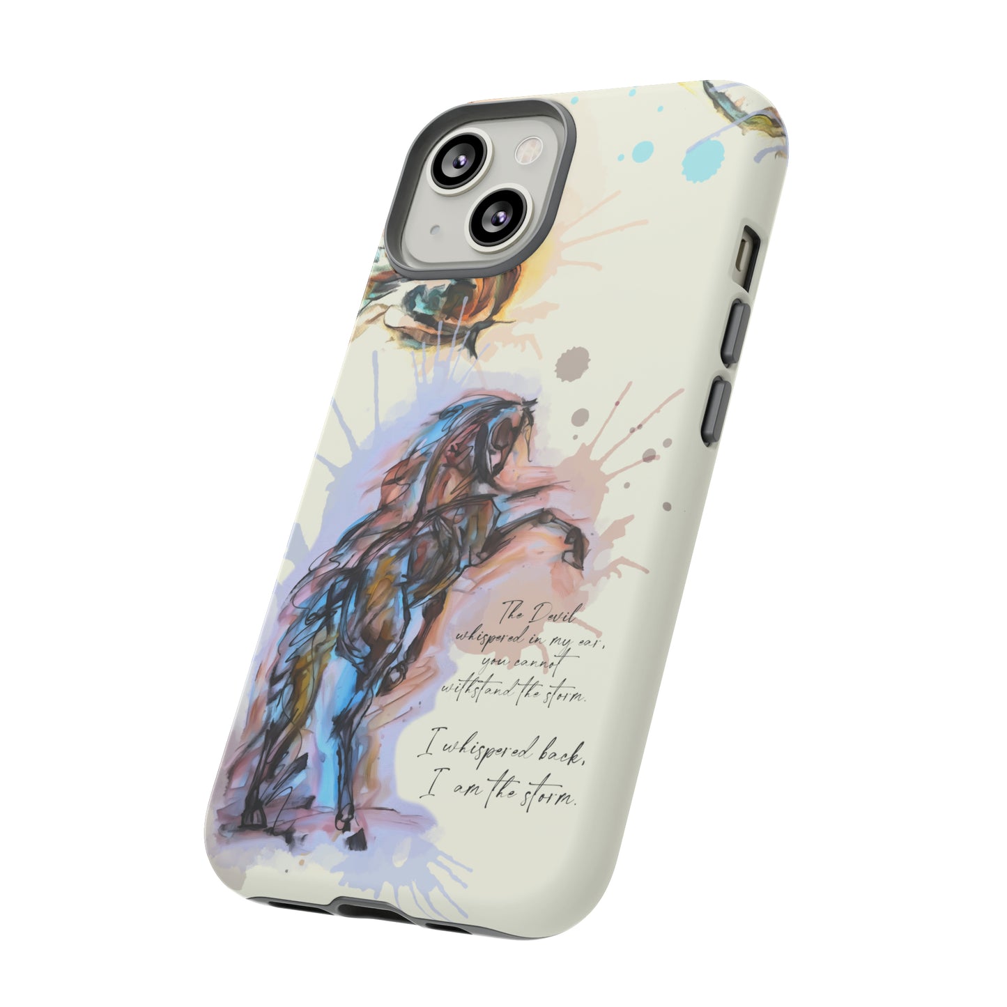 Inspirational Watercolor Horse Horse Lover Gift Study Tough Case Phone Case.
