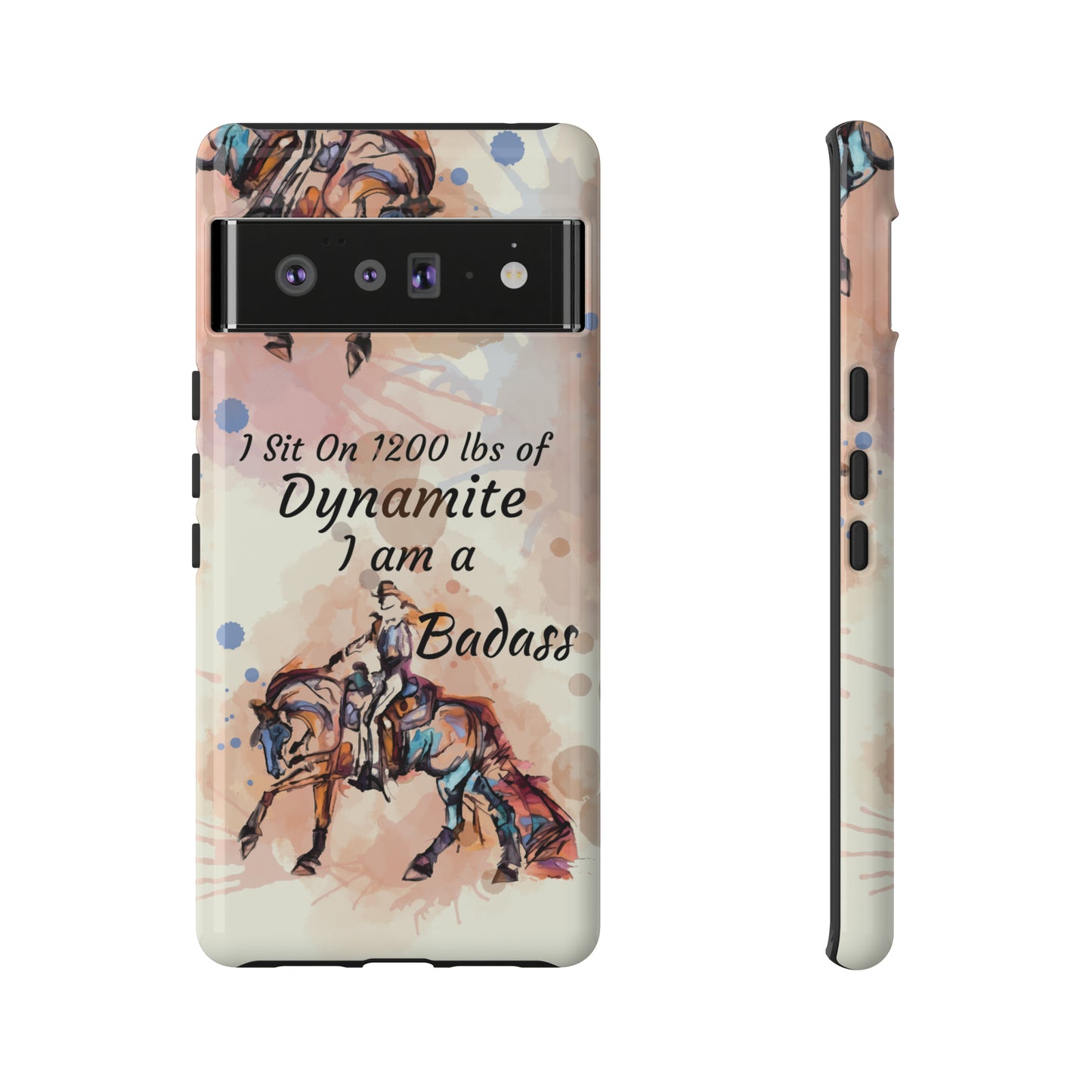 Swearing Western Watercolor Horse Horse Lover Gift Study Tough Case Phone Case.