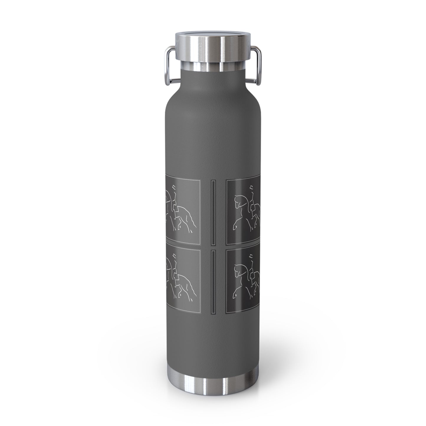 Jenny Veenstra Logo Graphic Friesian color Copper Vacuum Insulated Bottle, 22oz