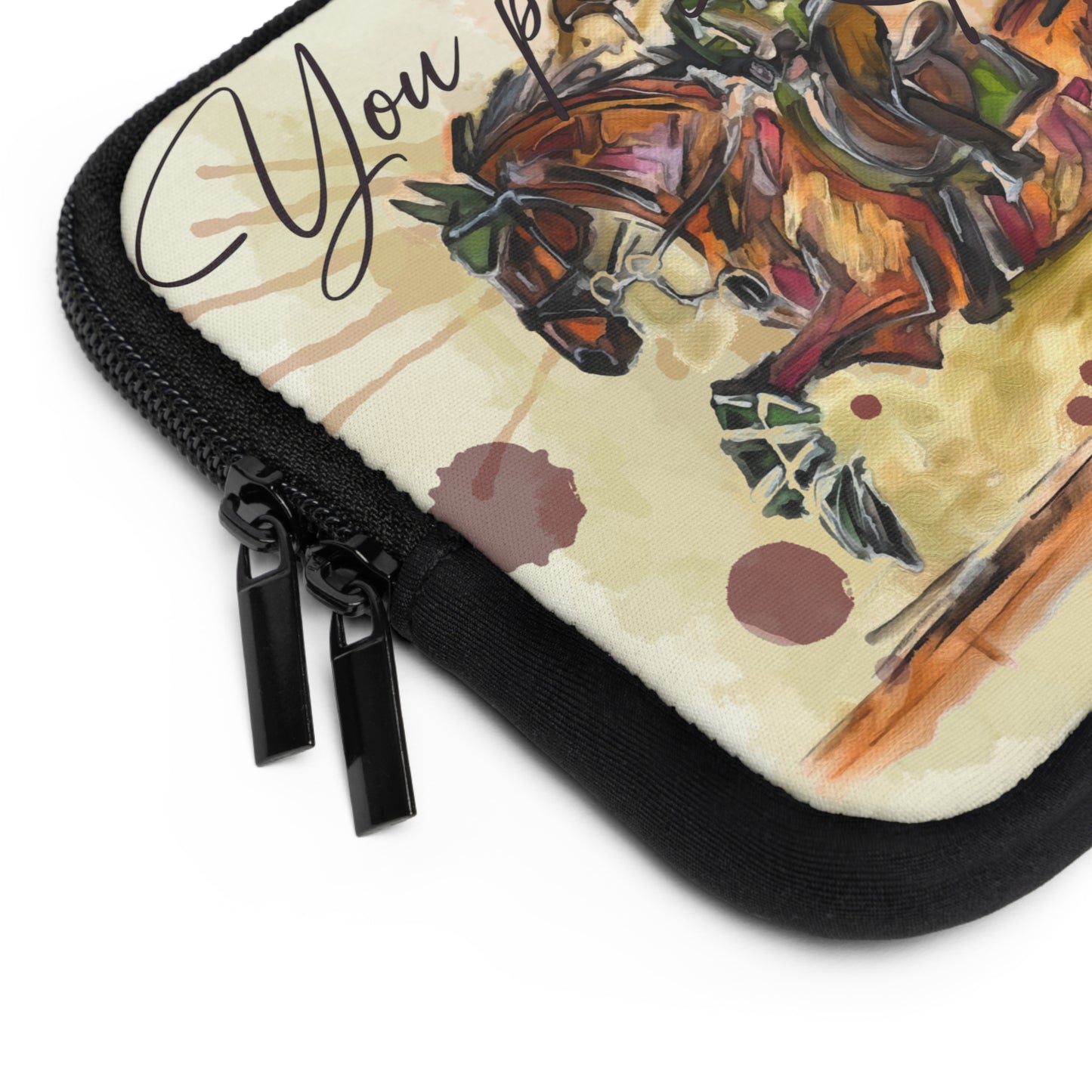 Sassy Eventing Horse Watercolor Laptop Sleeve