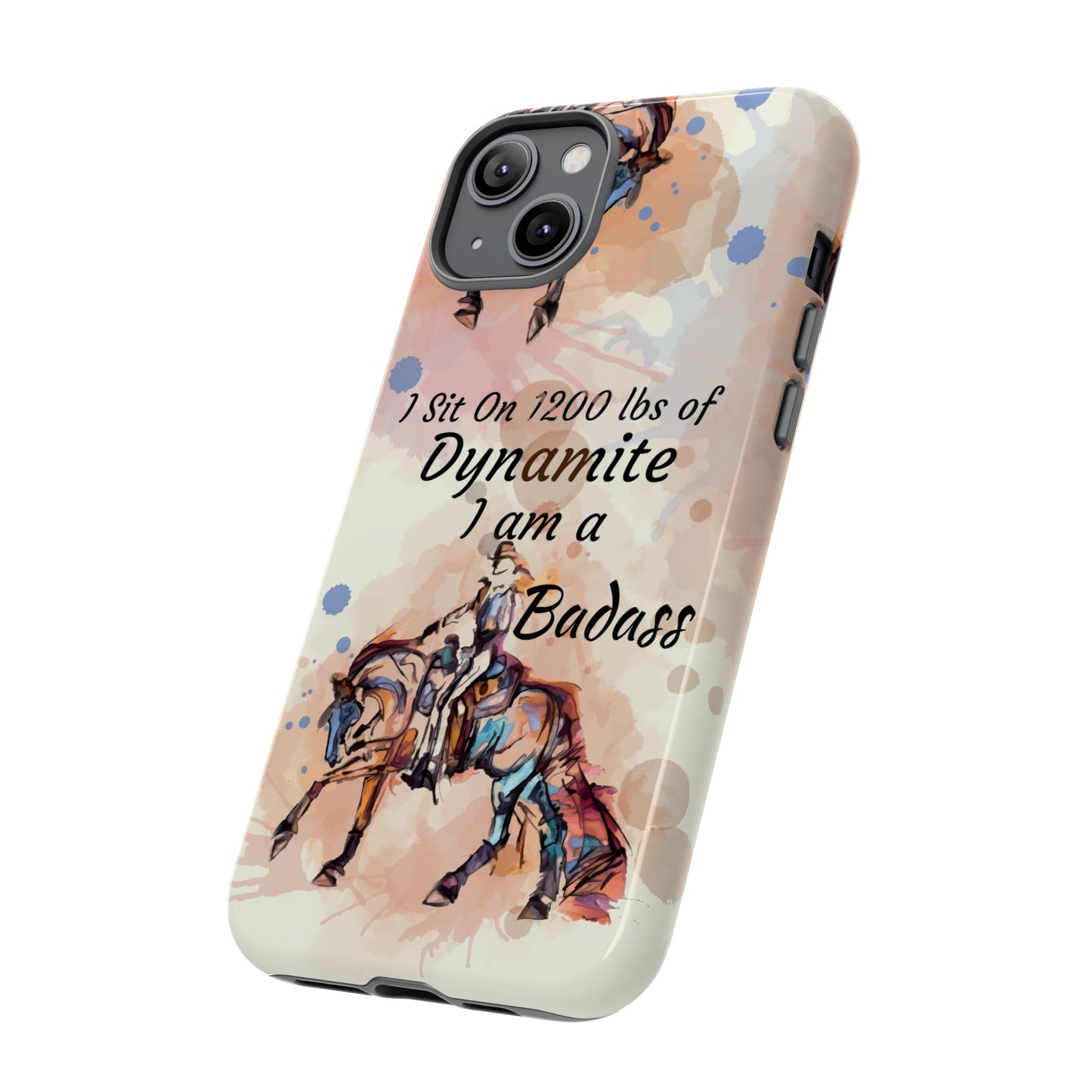 Swearing Western Watercolor Horse Horse Lover Gift Study Tough Case Phone Case.