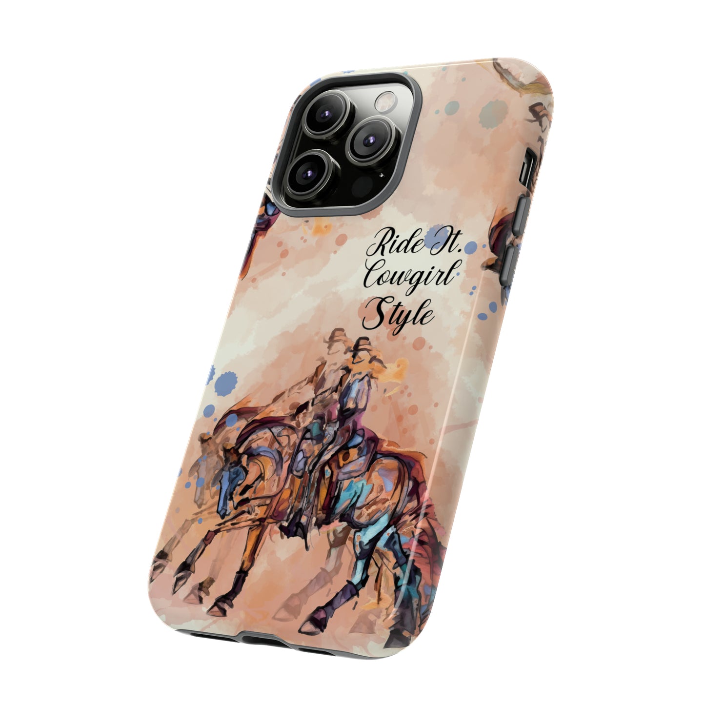 Raunchy Western Horse Watercolor Horse Horse Lover Gift Study Tough Case Phone Case.