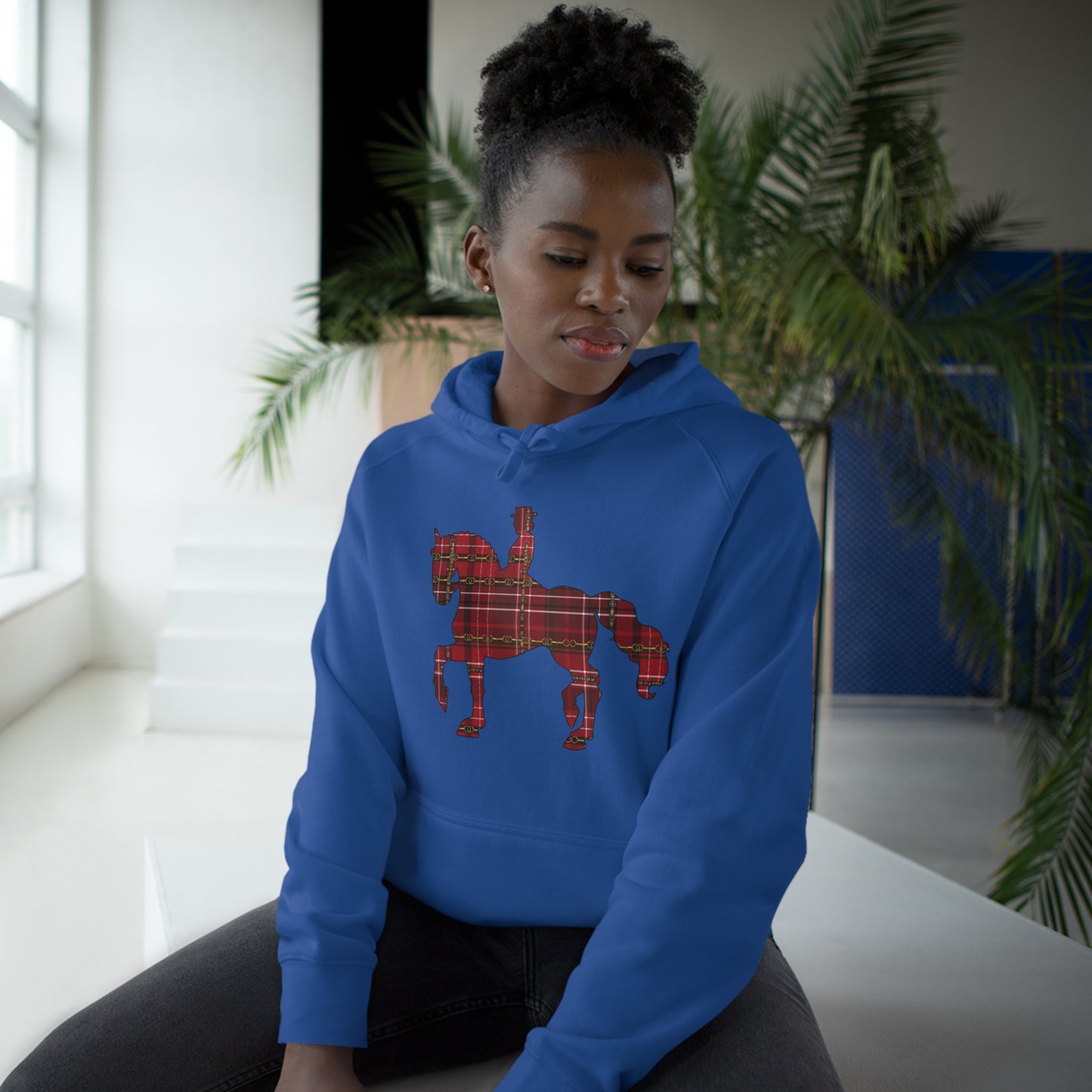 Christmas Piaffe Plaid "Oh What fun it is to ride" Dressage Unisex Supply Hoodie